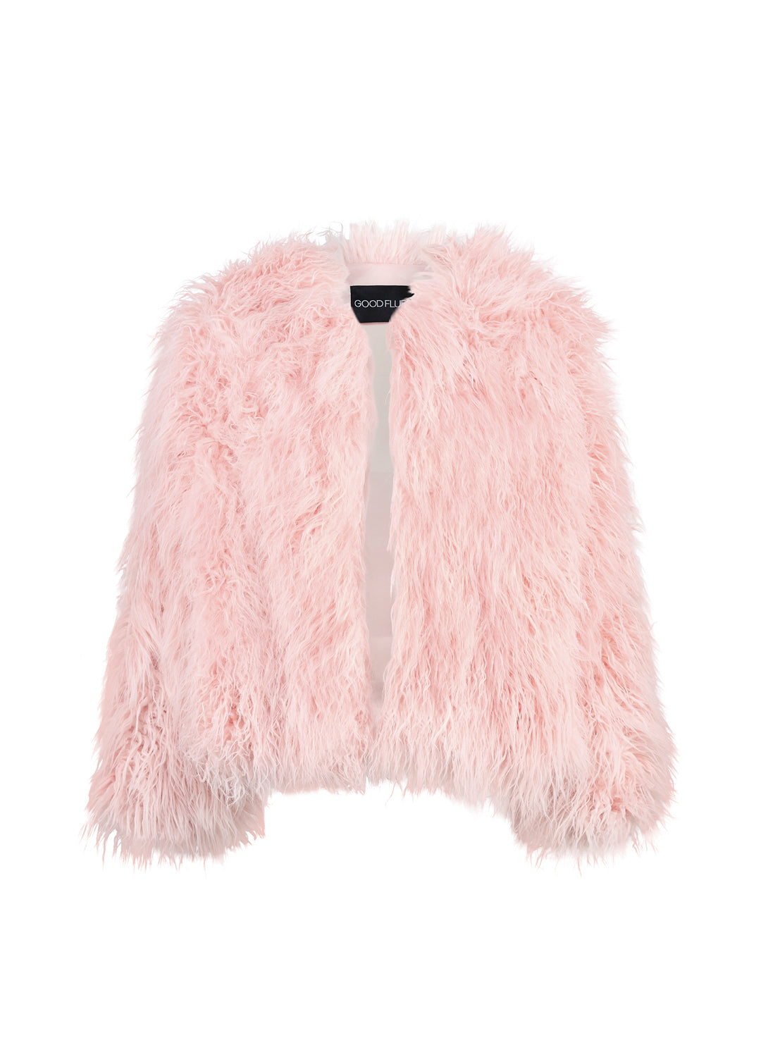 Good Fluff Faux Mongolian Jacket - Baby Pink