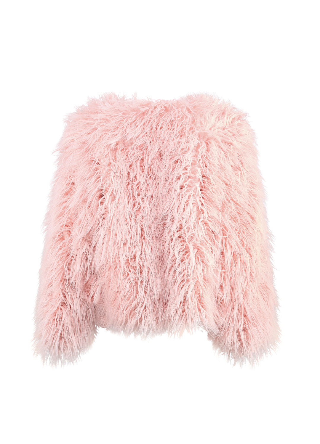 Good Fluff Faux Mongolian Jacket - Baby Pink