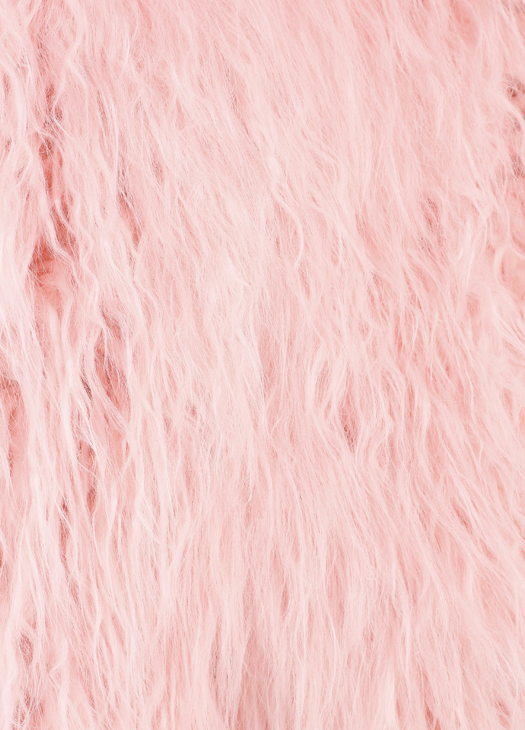 Good Fluff Faux Mongolian Jacket - Baby Pink