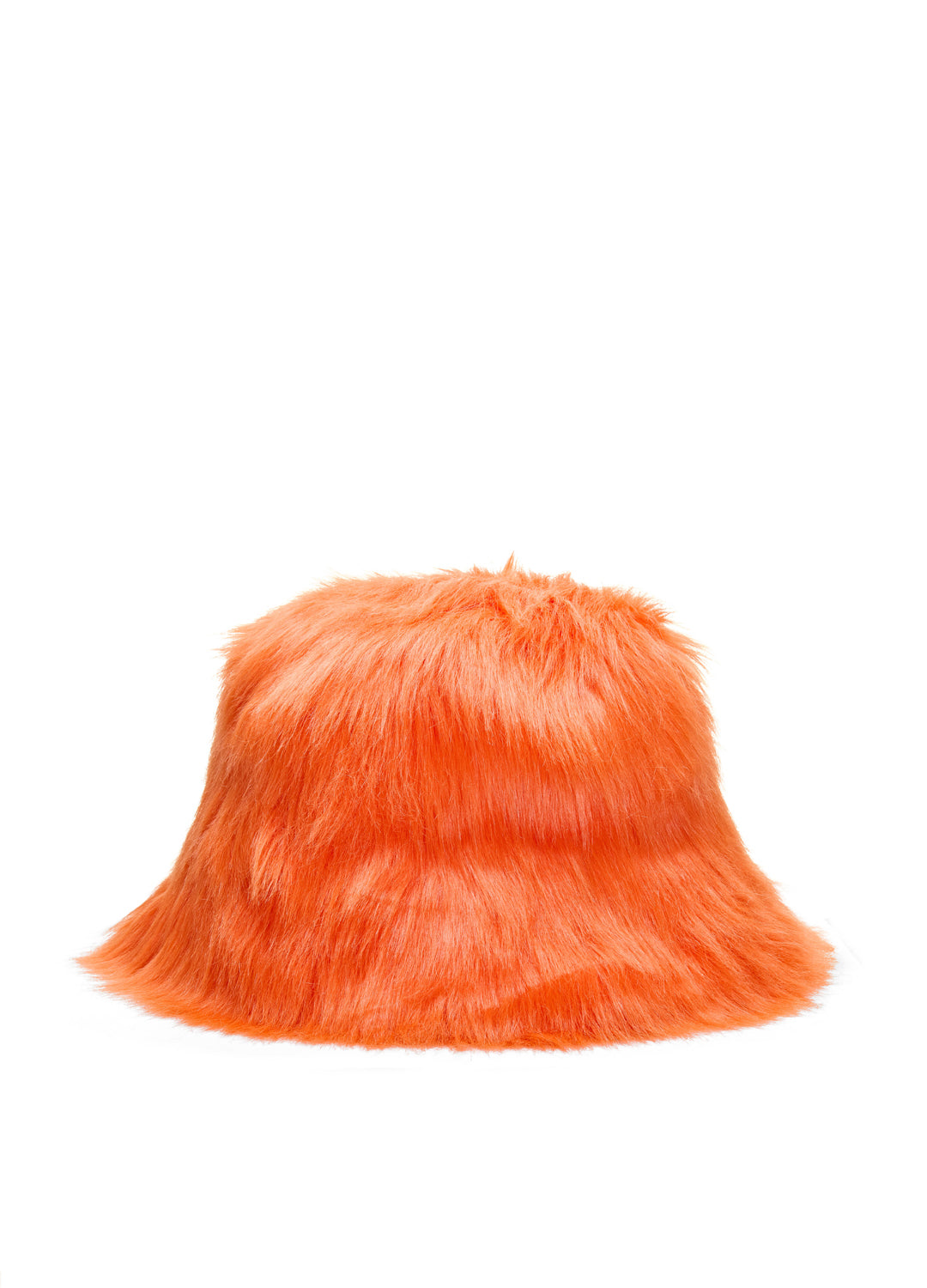 Good Fluff Faux Fur Long Fluffy Bucket Hat - Deep Orange