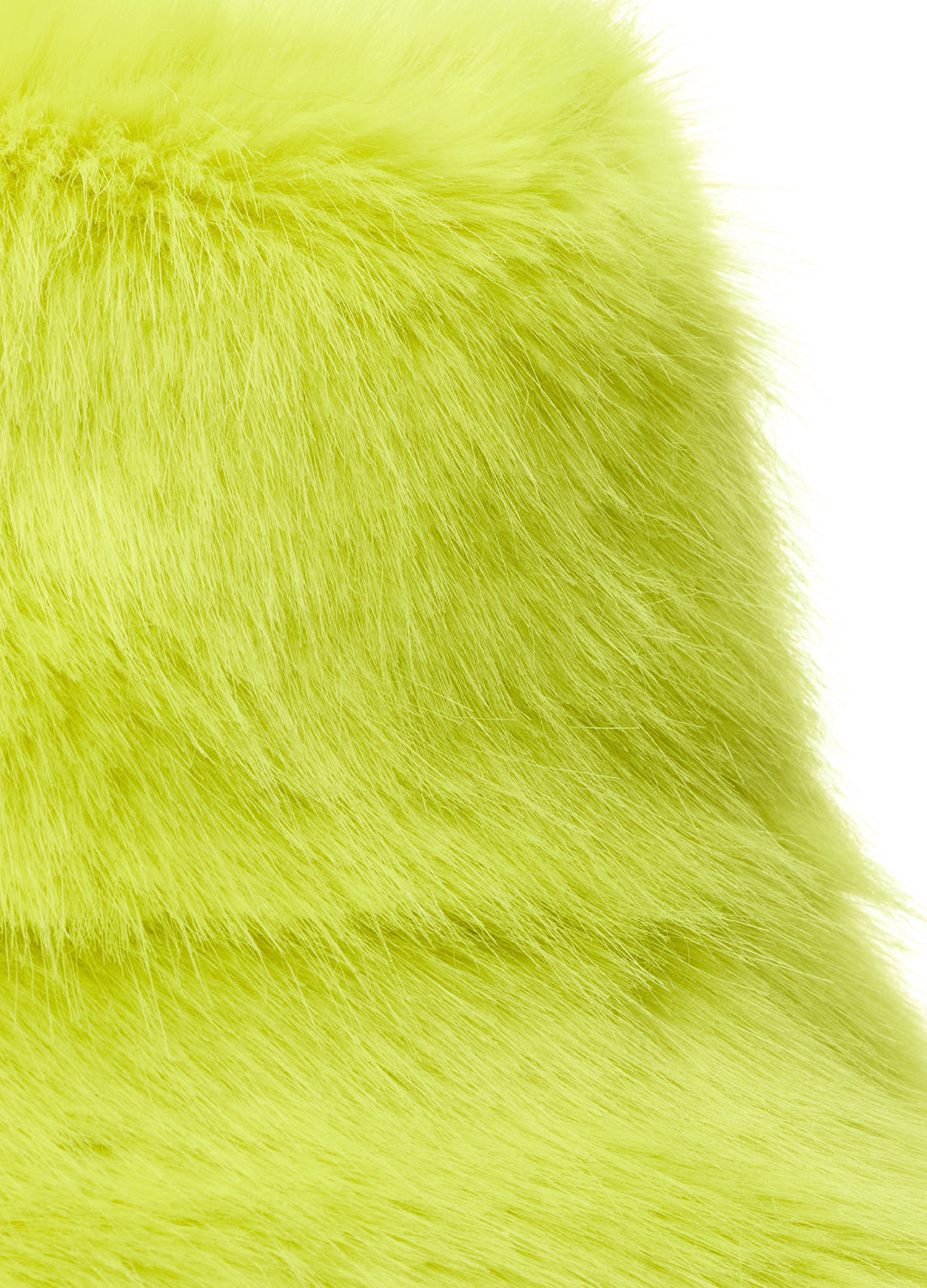 Good Fluff Faux Fur Long Fluffy Bucket Hat  - Pale Green