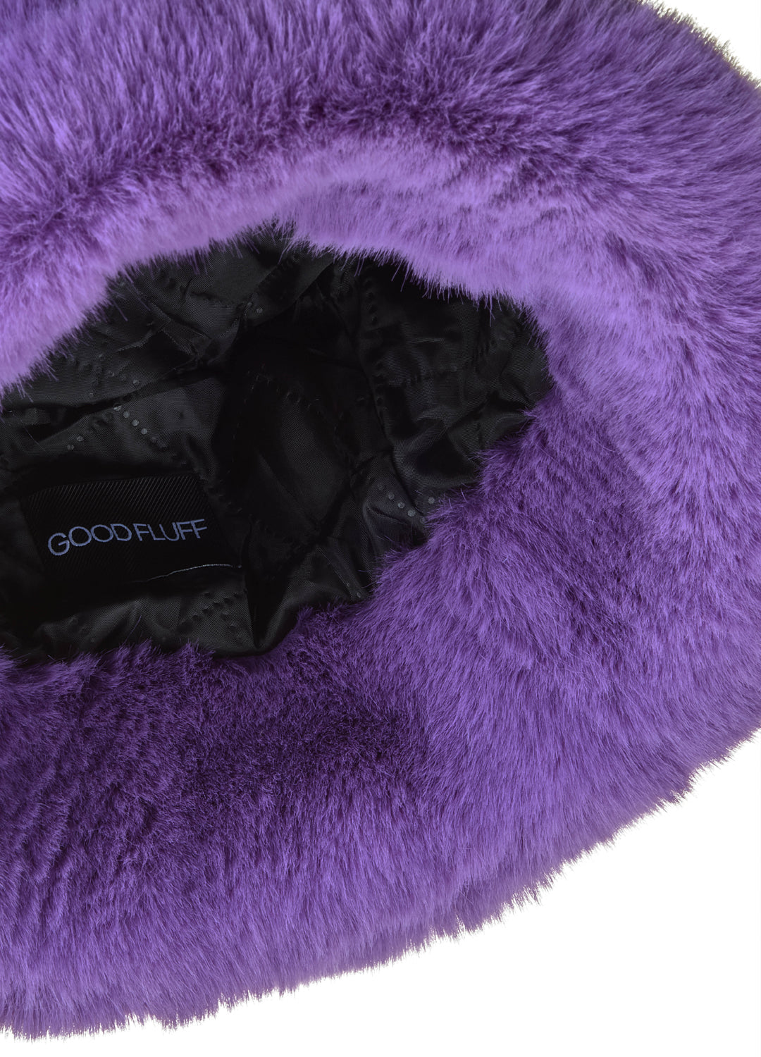 Good Fluff Faux Fur Long Fluffy Bucket Hat - Deep Purple