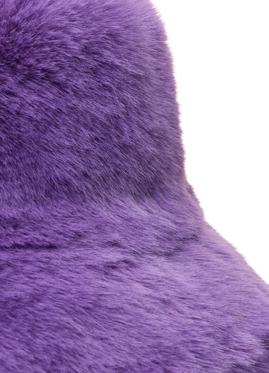 Good Fluff Faux Fur Long Fluffy Bucket Hat - Deep Purple