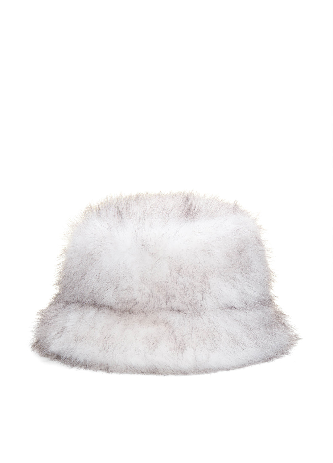 White fur hat on a white background