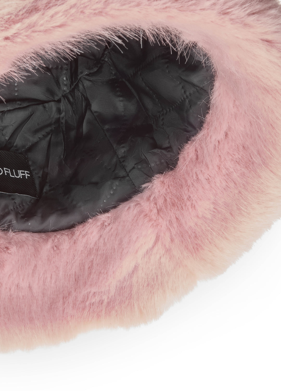 Good Fluff Faux Fur Long Fluffy Bucket Hat - Light Pink