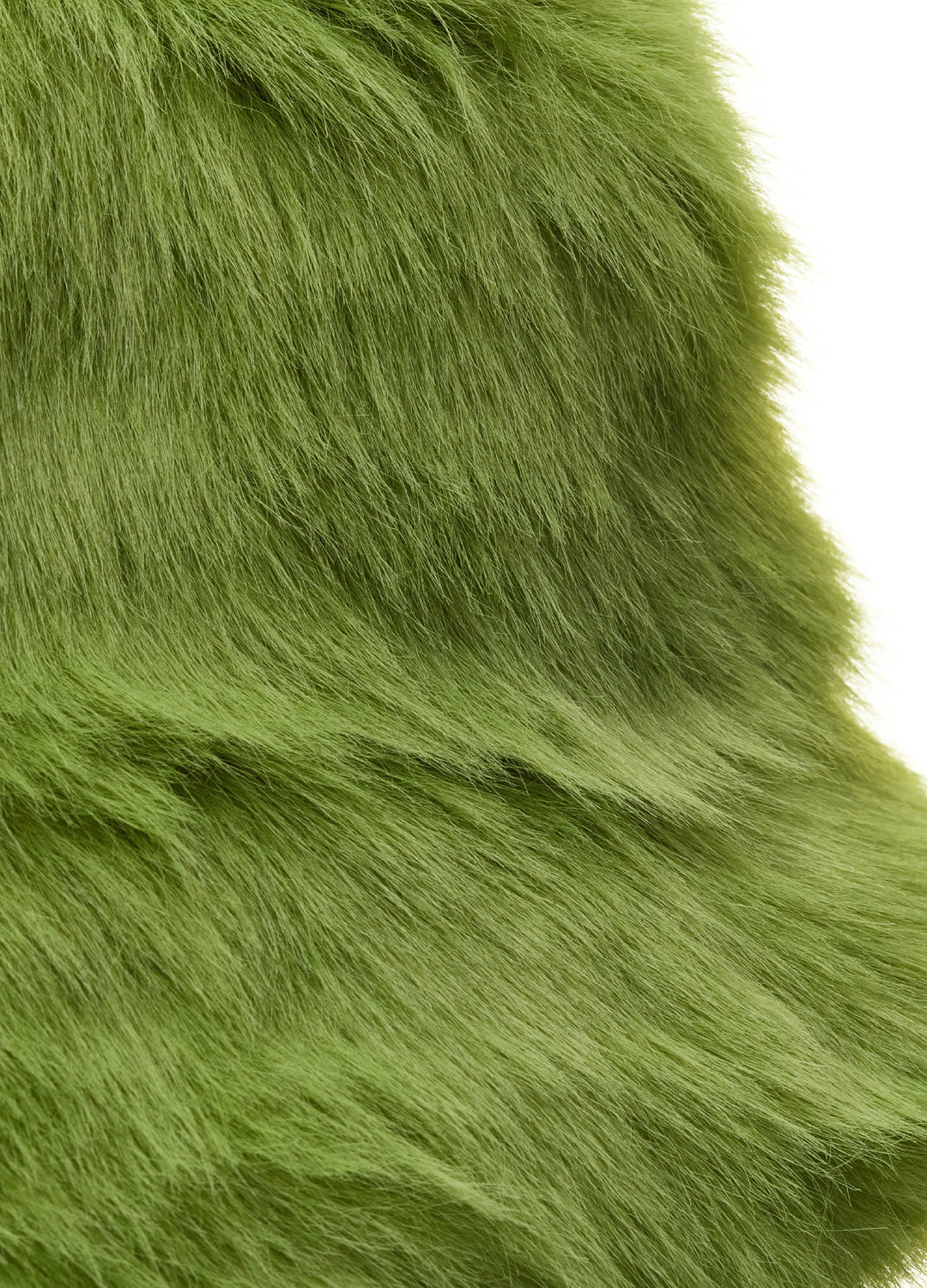 Good Fluff Faux Fur Long Fluffy Bucket Hat - Olive