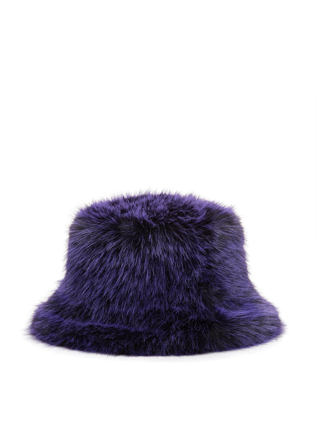 Purple faux fur bucket hat (OS) Purple Faux Fur Bucket Hat-festival Hat-floppy Hat-fur Hat  main image 4