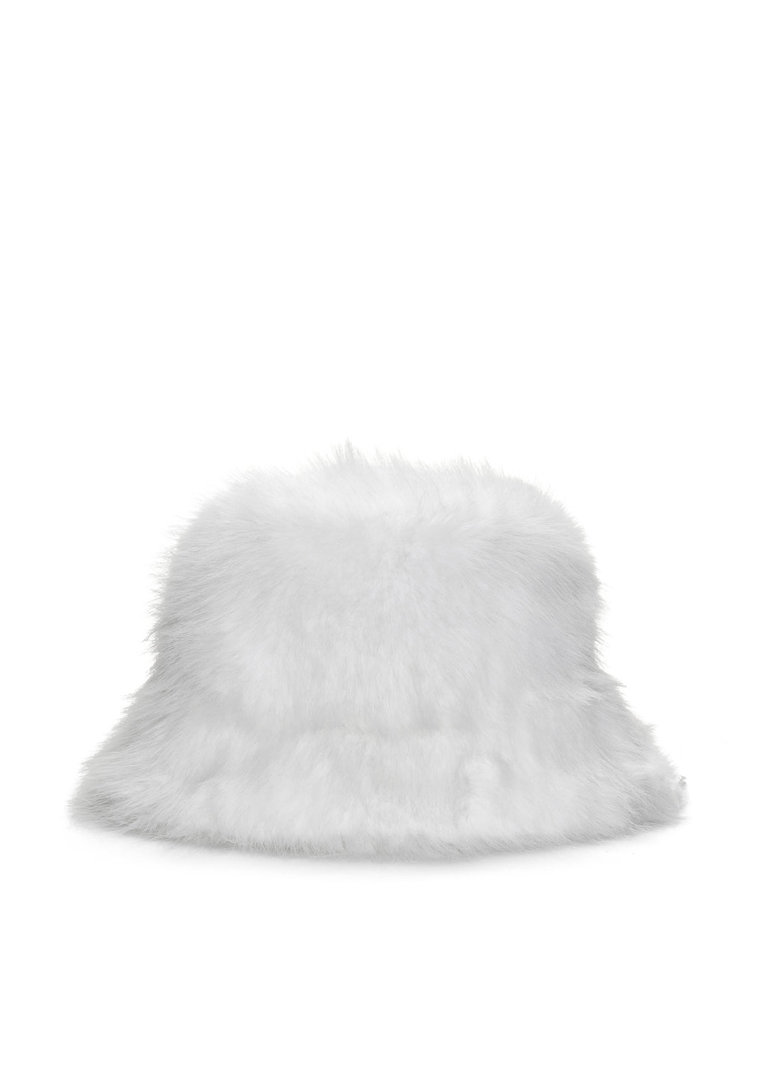 Good Fluff Faux Fur Long Fluffy Bucket Hat - White