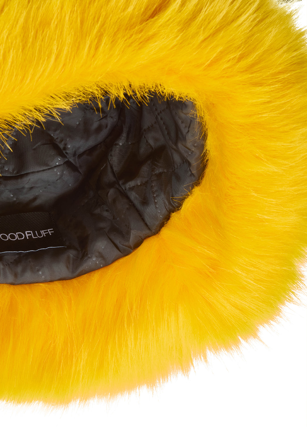 Good Fluff Faux Fur Long Fluffy Bucket Hat - Gold