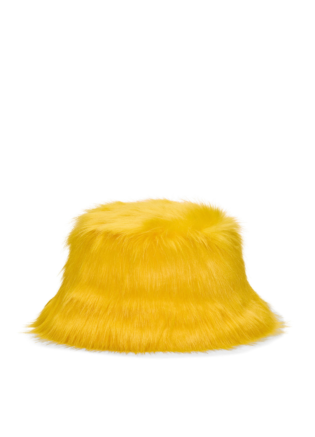 Yellow Crochet Bucket Hat with White Faux Fur Trim Fur Trimmed Gold Crochet Bucket Hat and Scarf - Etsy main image 3