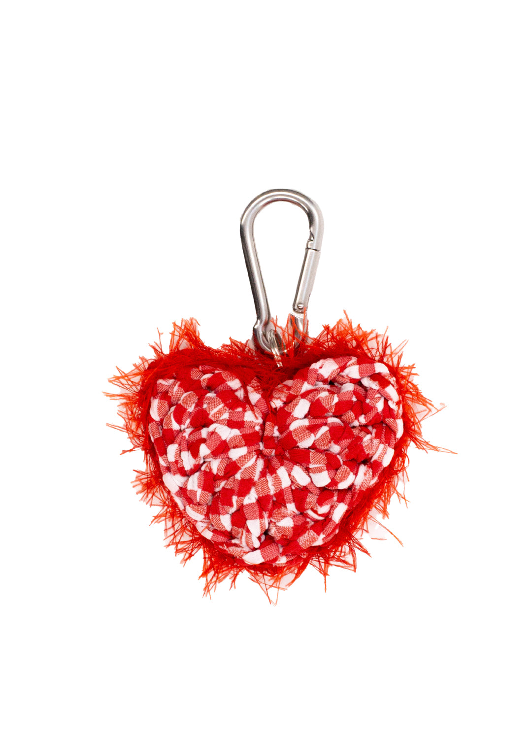 Sloe Mosey Heart Bag Charm - Red Gingham