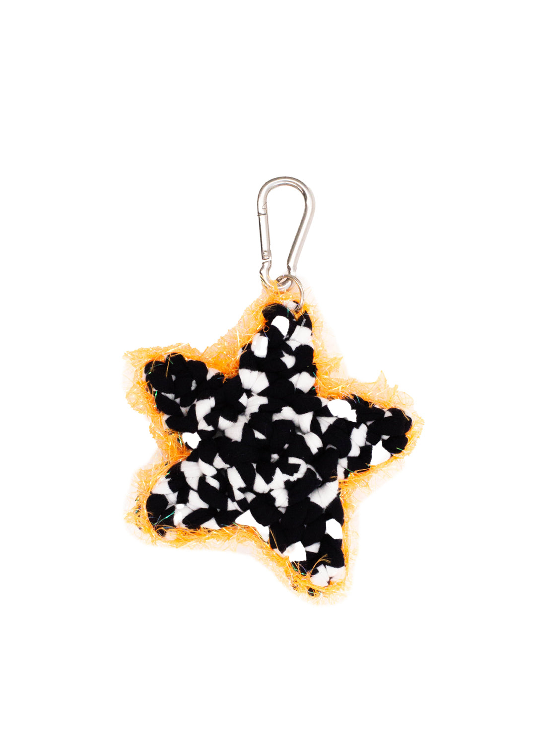 Sloe Mosey Star Bag Charm - Black + Orange