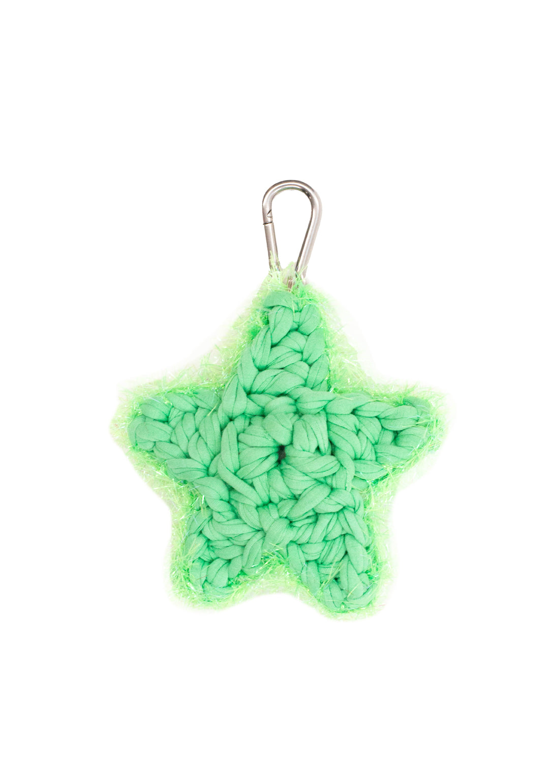 Sloe Mosey Star Bag Charm - Neon Green