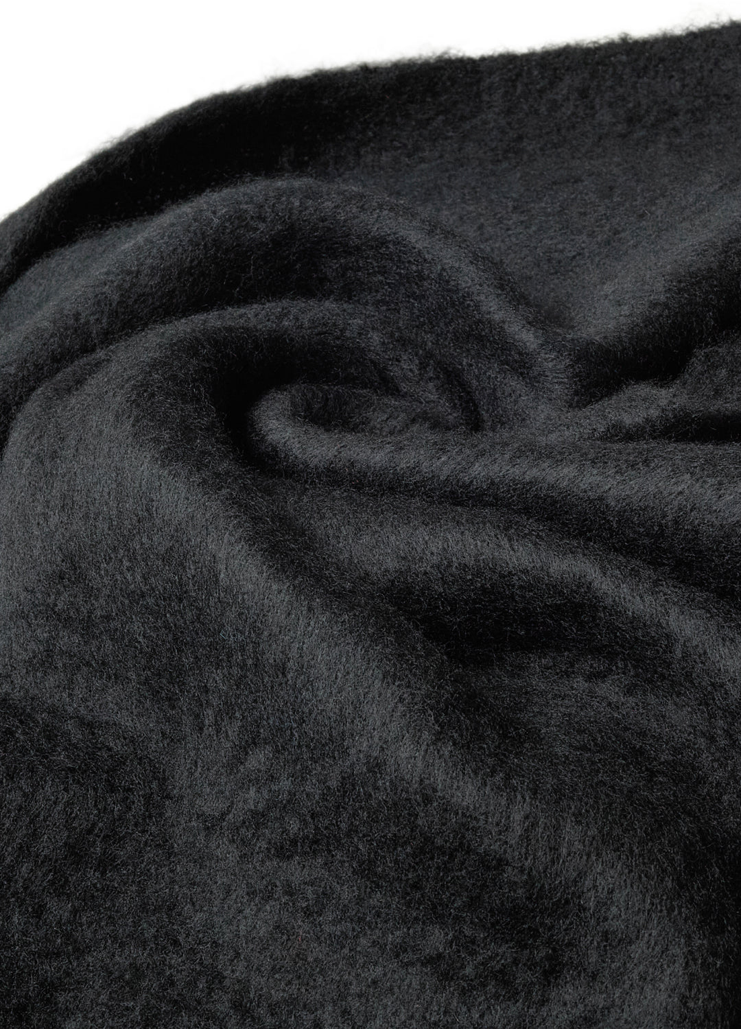 Close-up of dark black fabric texture