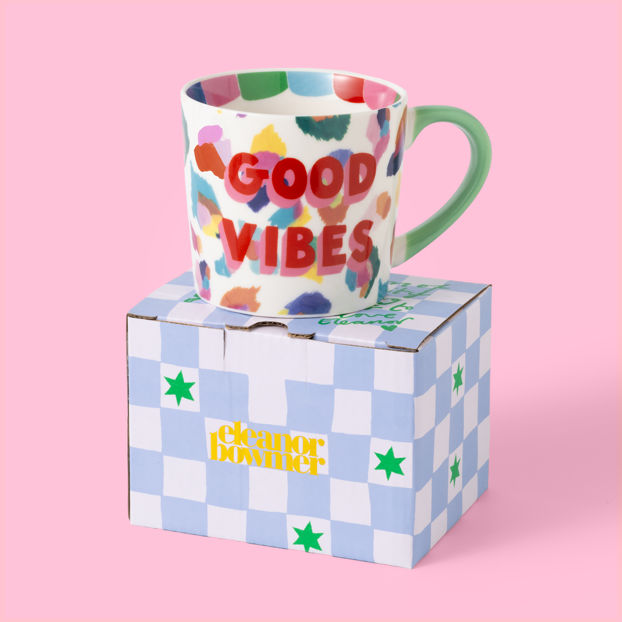 Eleanor Bowmer Mug - Good Vibes Painted Leopard