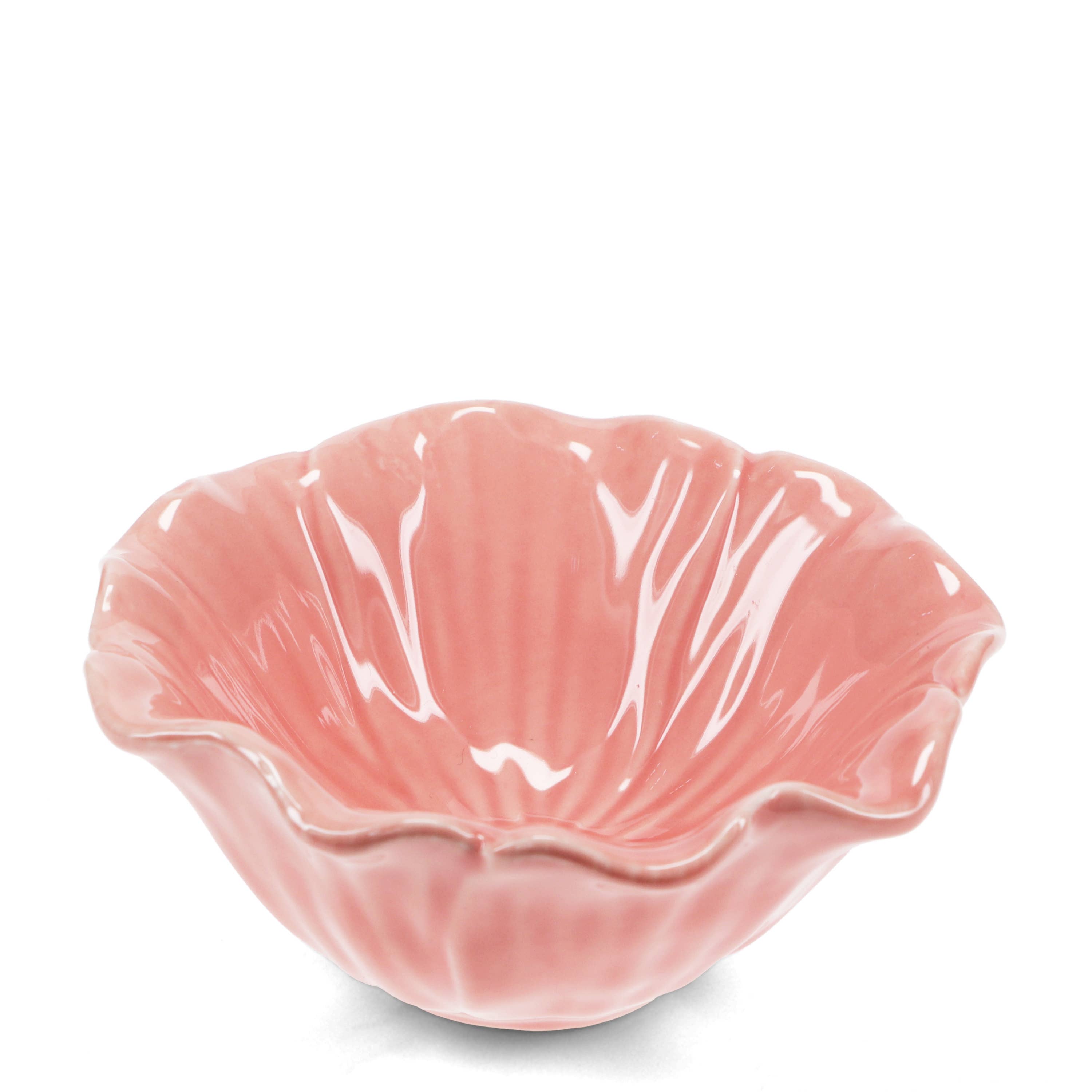 Ceramic flower bowl 13cm - Pink