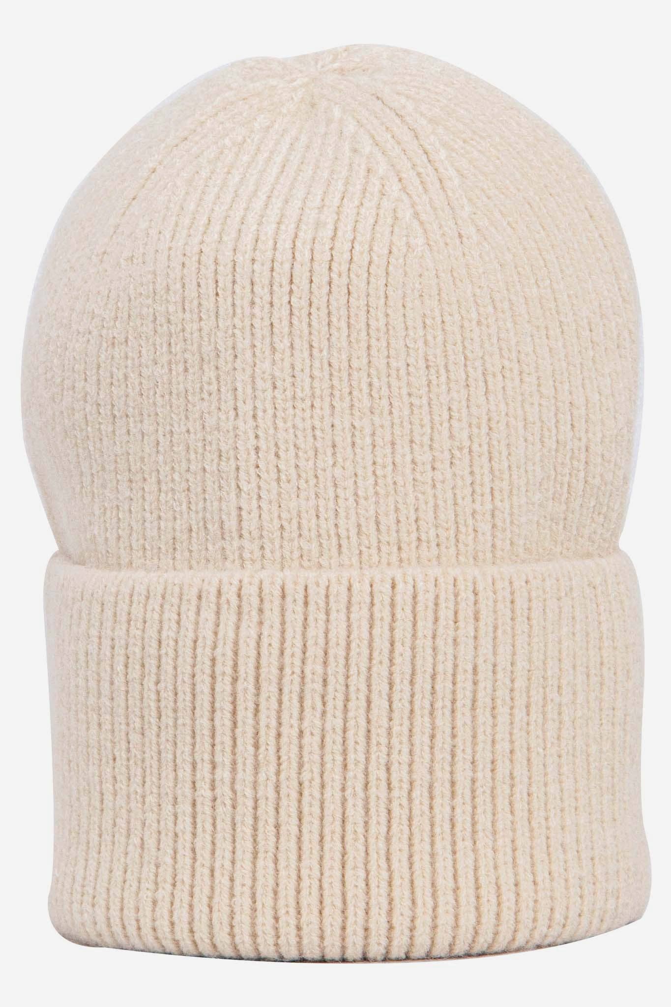 Ribbed Beanie Hat - Cream