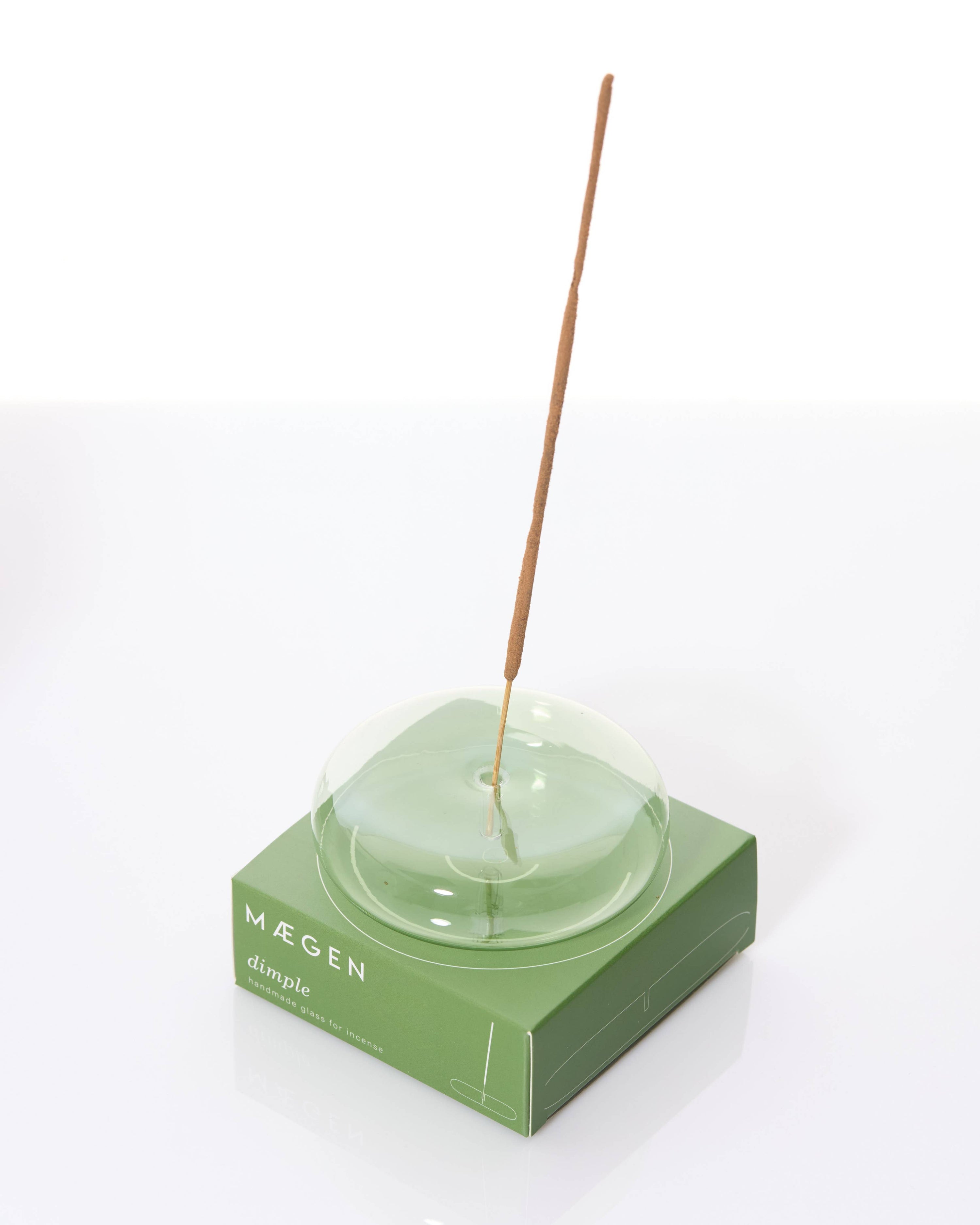 Maegen Dimple Incense Holder - Green