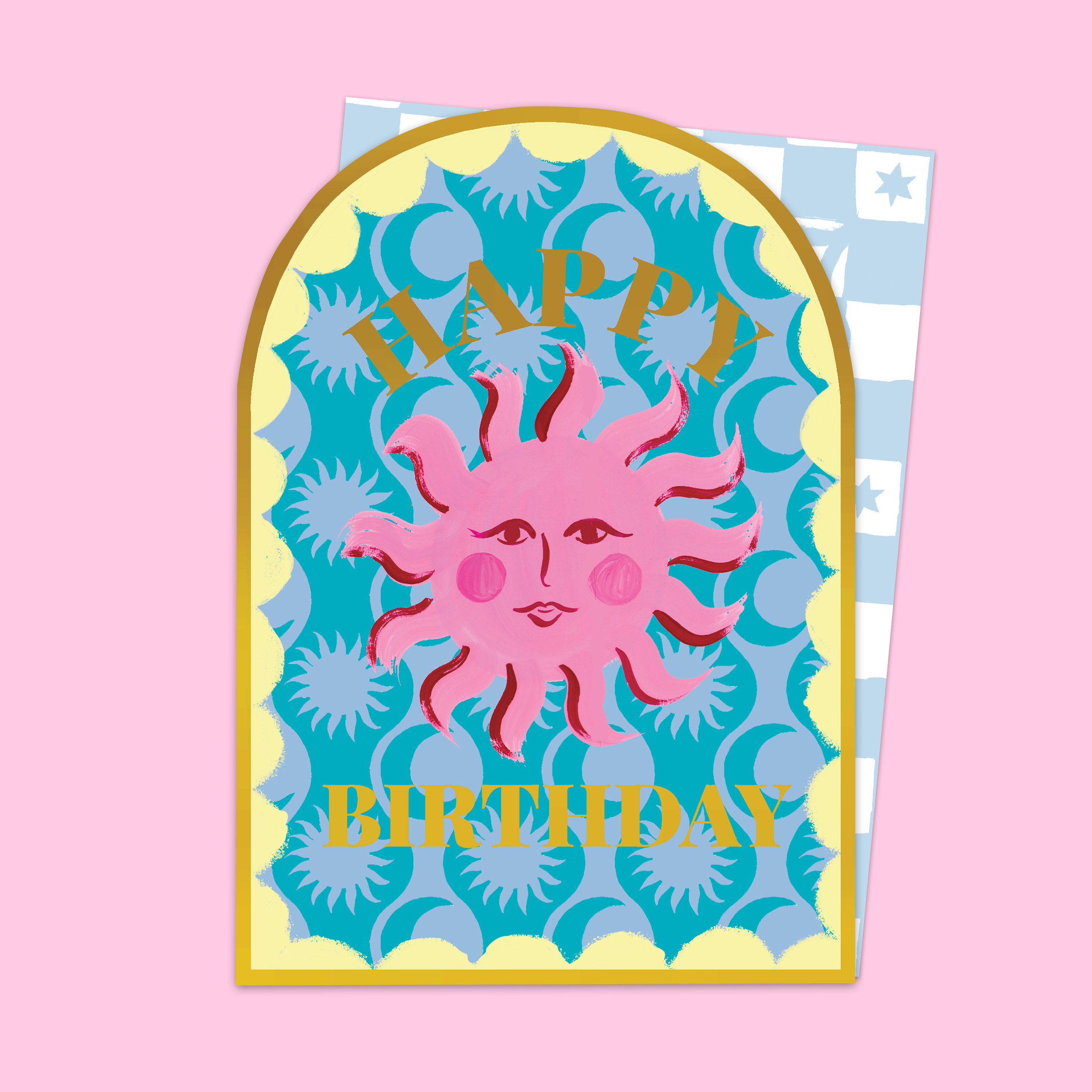 Happy Birthday Sun Arched Card