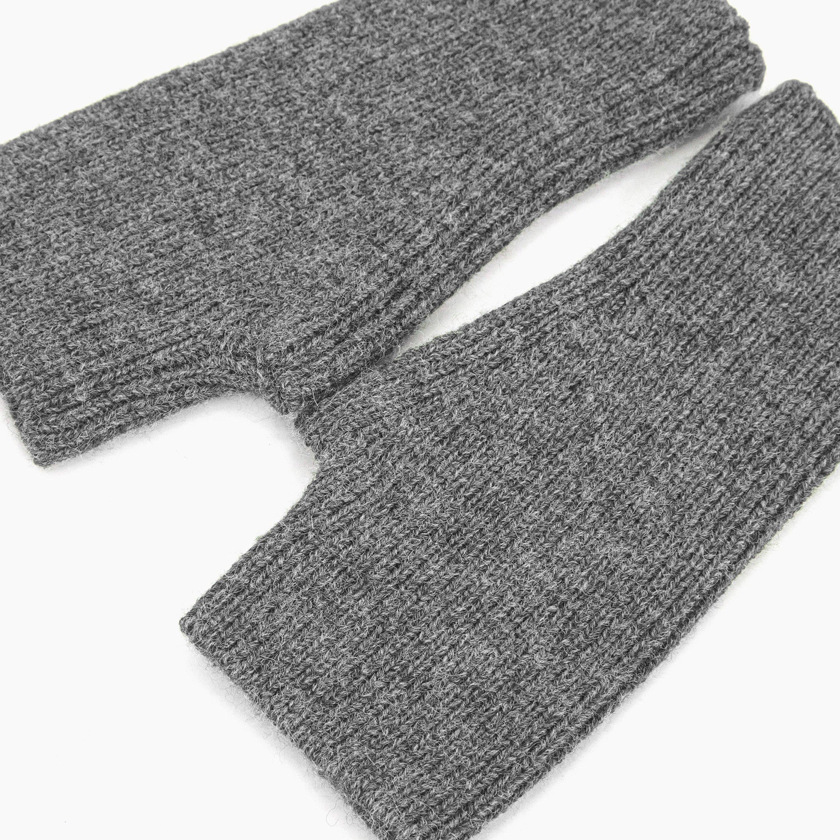 Knitted Wrist Warmers - Dark Grey