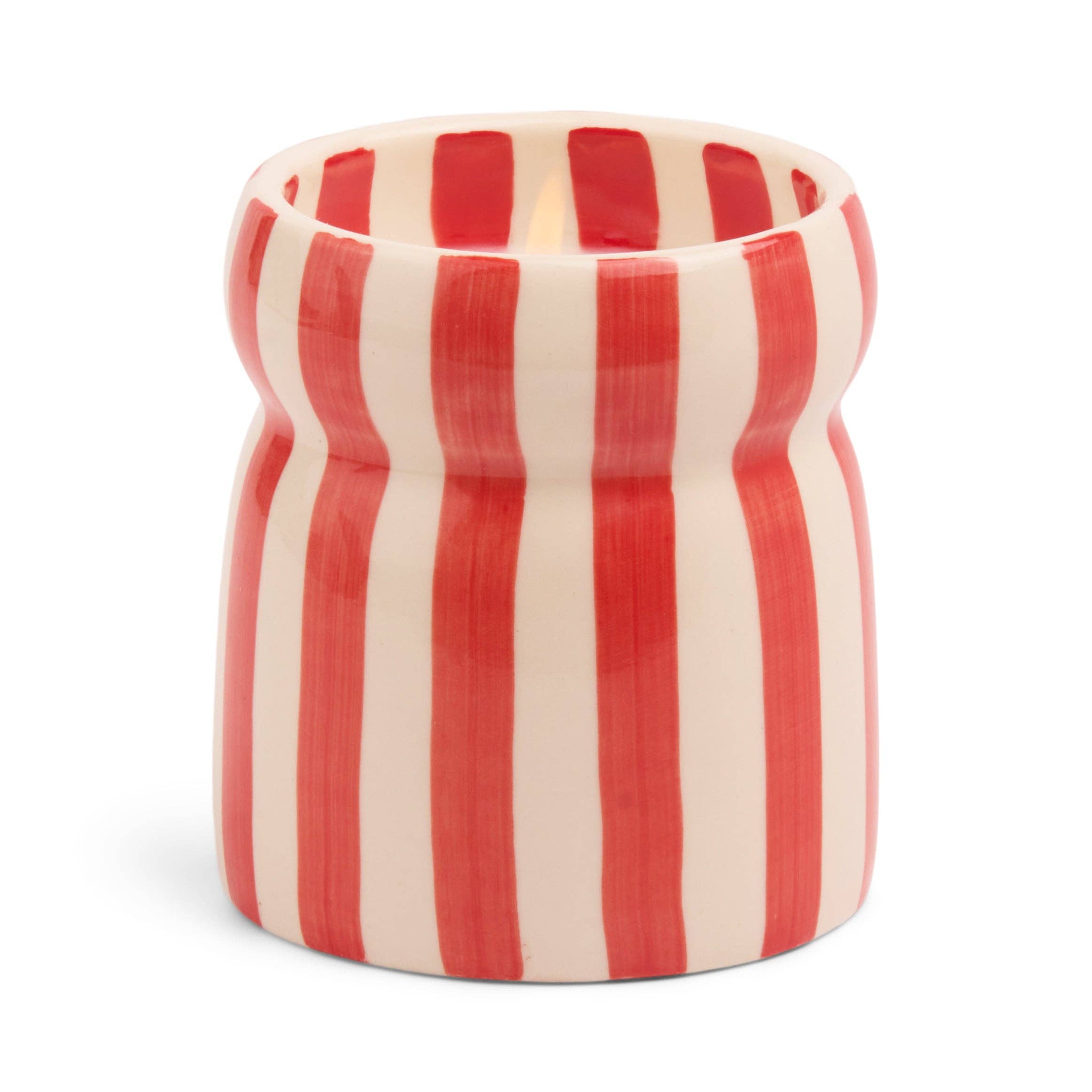 Cabana Red Ceramic Candle - Hibiscus Bay