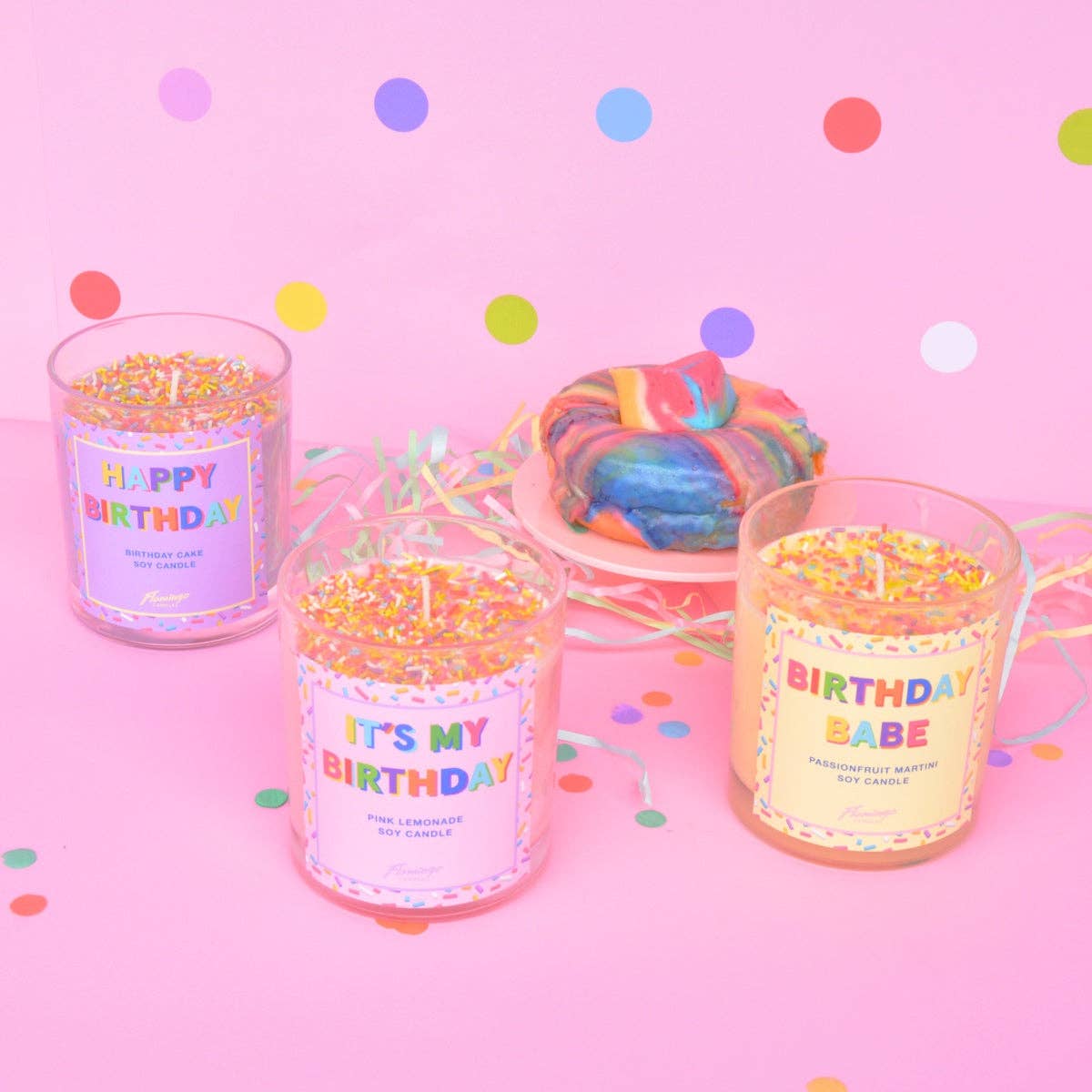 Pink Lemonade 'It's My Birthday' Soy Sprinkle Candle