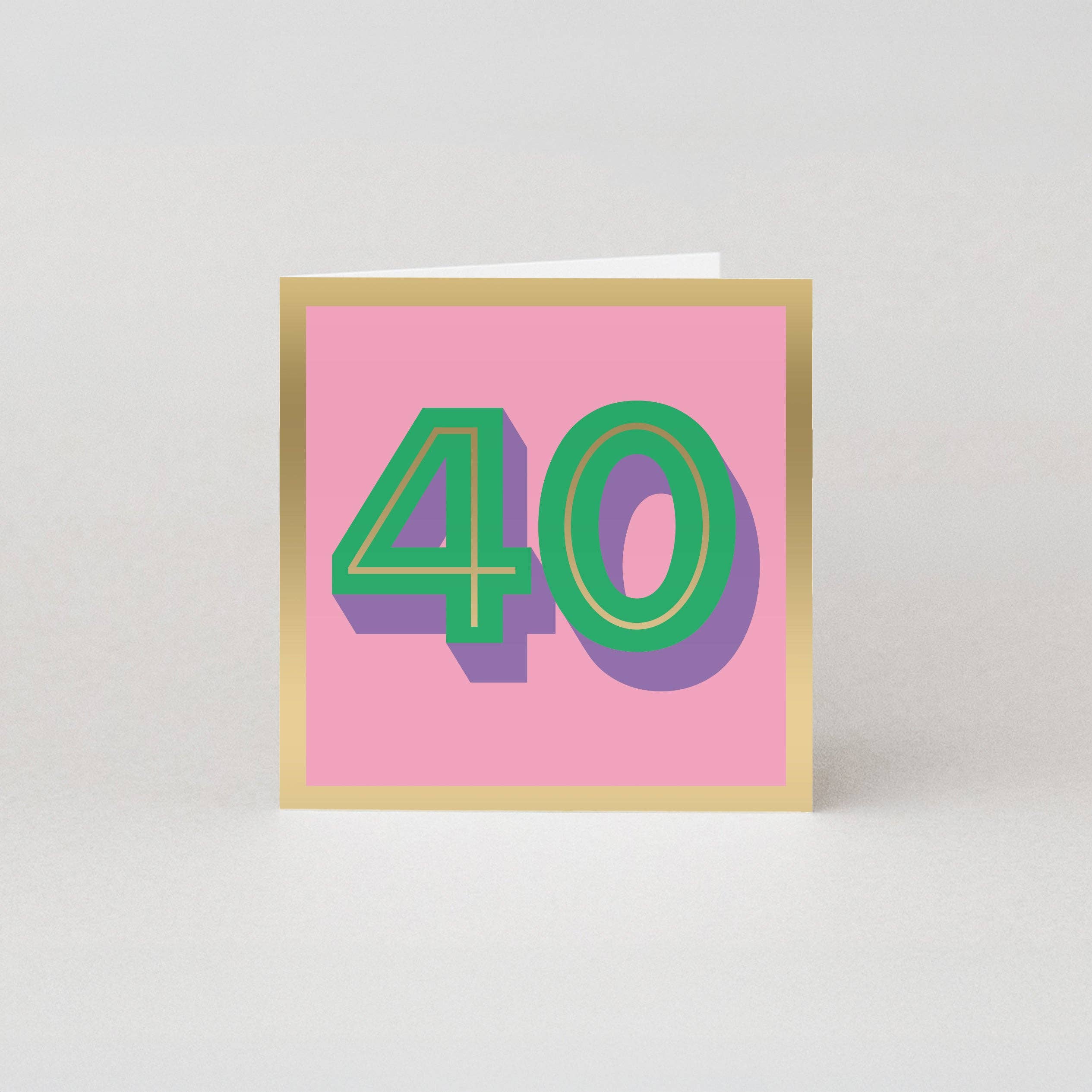 40th Birthday Card