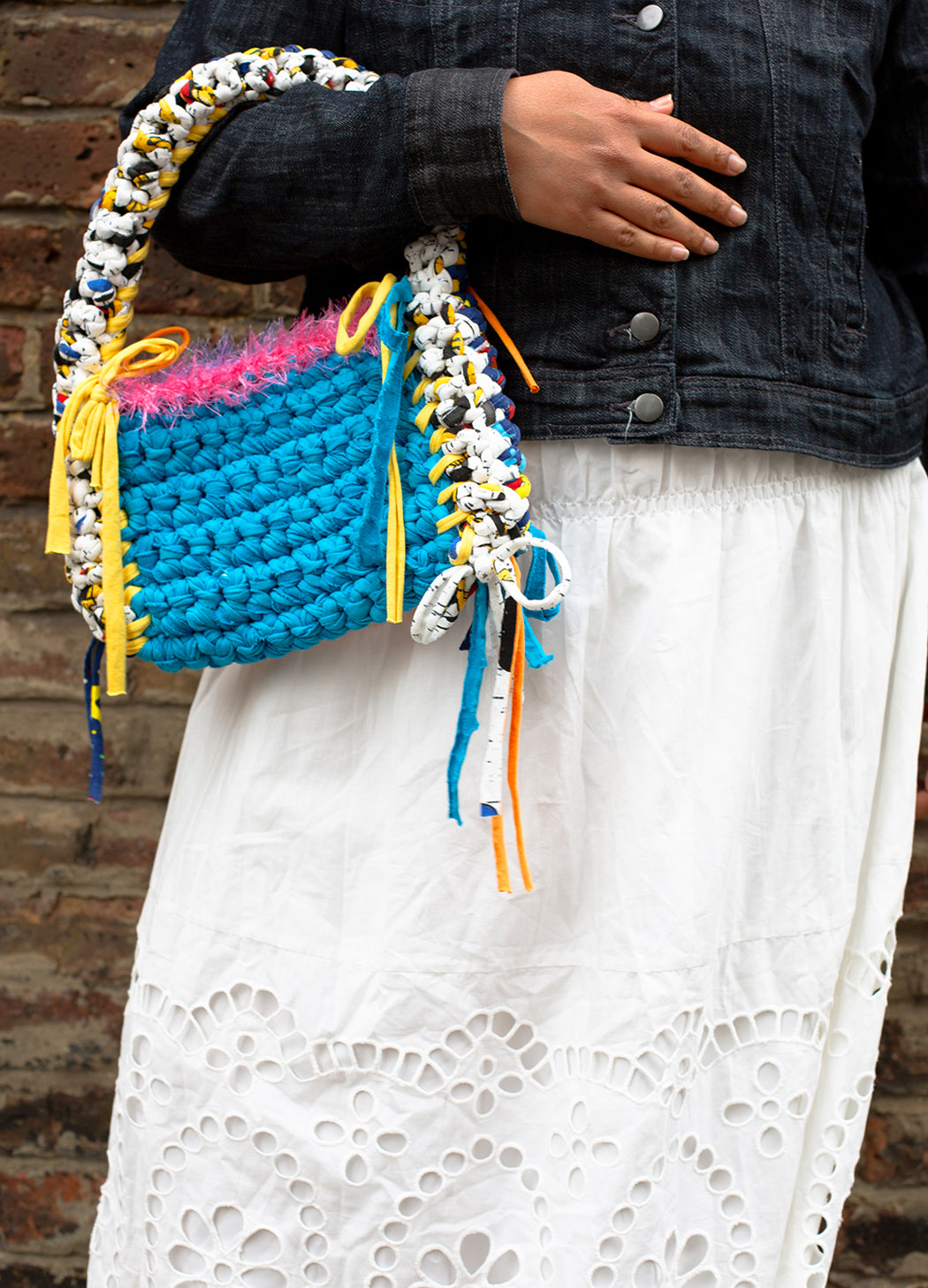 Sloe Mosey Delilah Bag - Orange & Blue