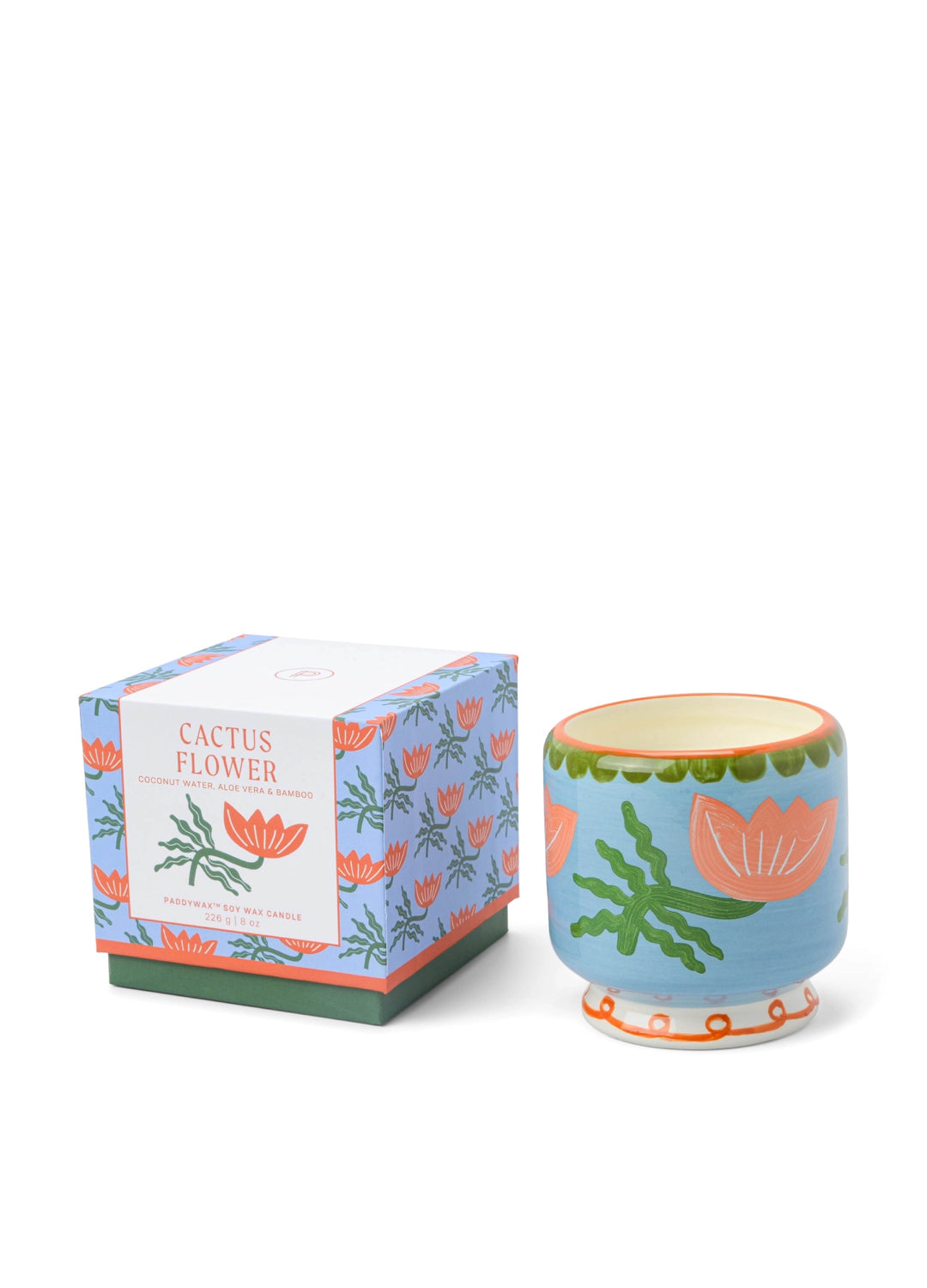 Ceramic Candle - Cactus Flower