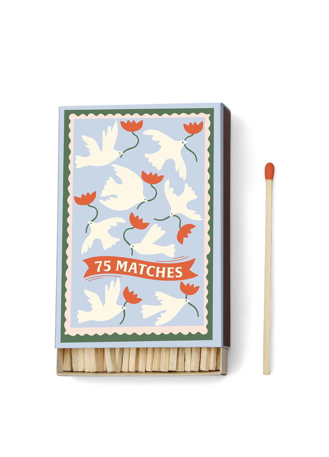 Boxed Matches - Flowers and Doves