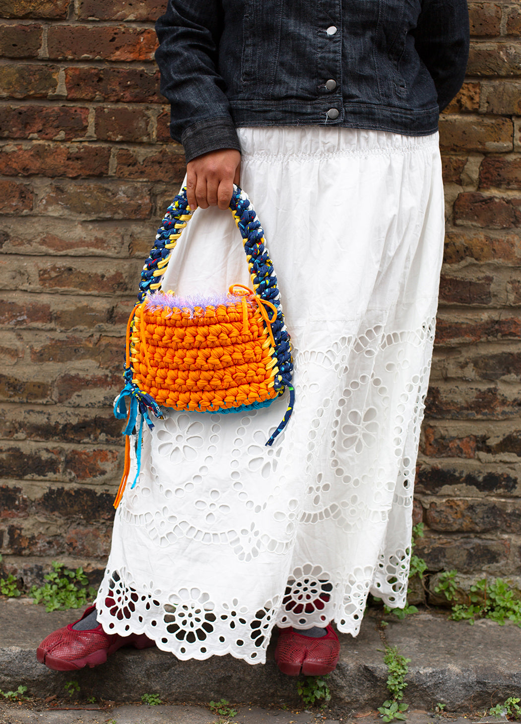 Sloe Mosey Delilah Bag - Orange & Blue