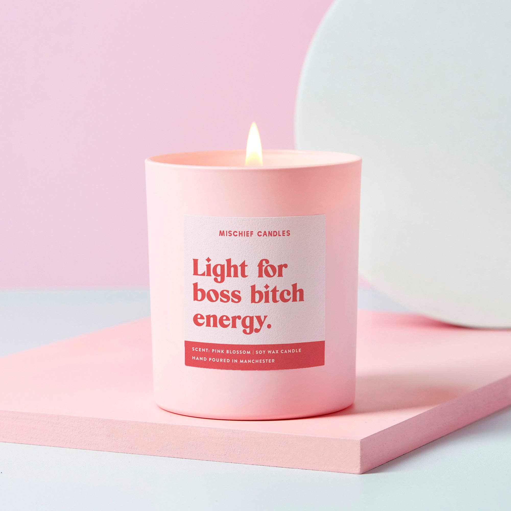 ‘Light for boss bitch energy’ Scented Soy Wax Candle