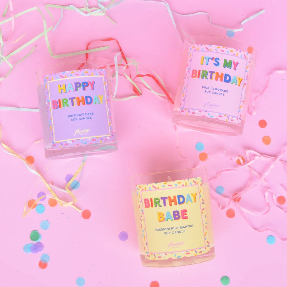 Pink Lemonade 'It's My Birthday' Soy Sprinkle Candle