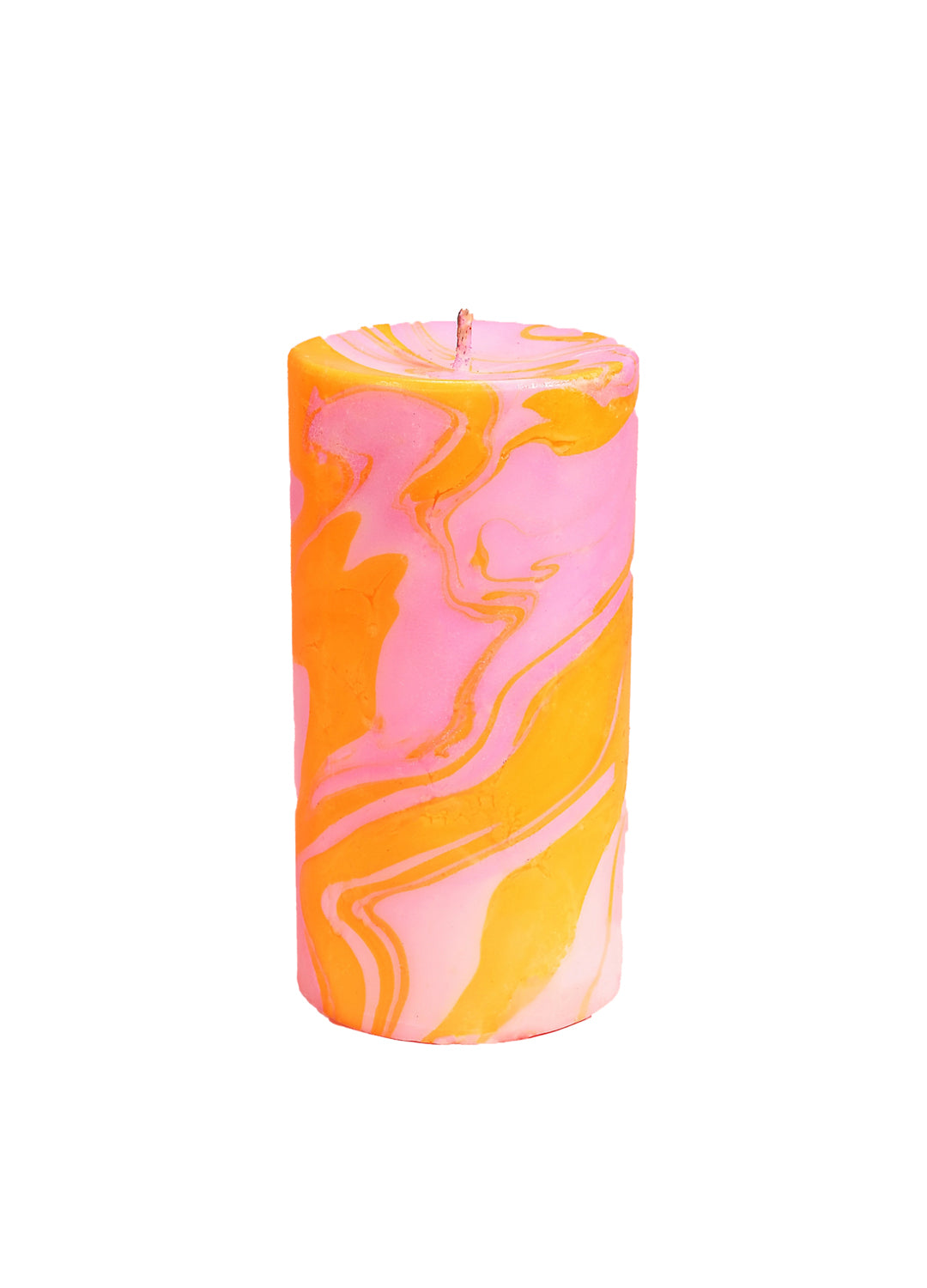 'Totally Groovy' Marble Pillar Candle