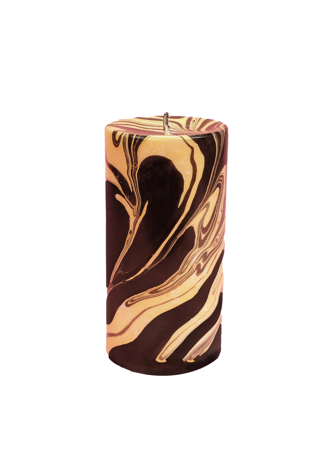 'Goldrush' Marble Pillar Candle