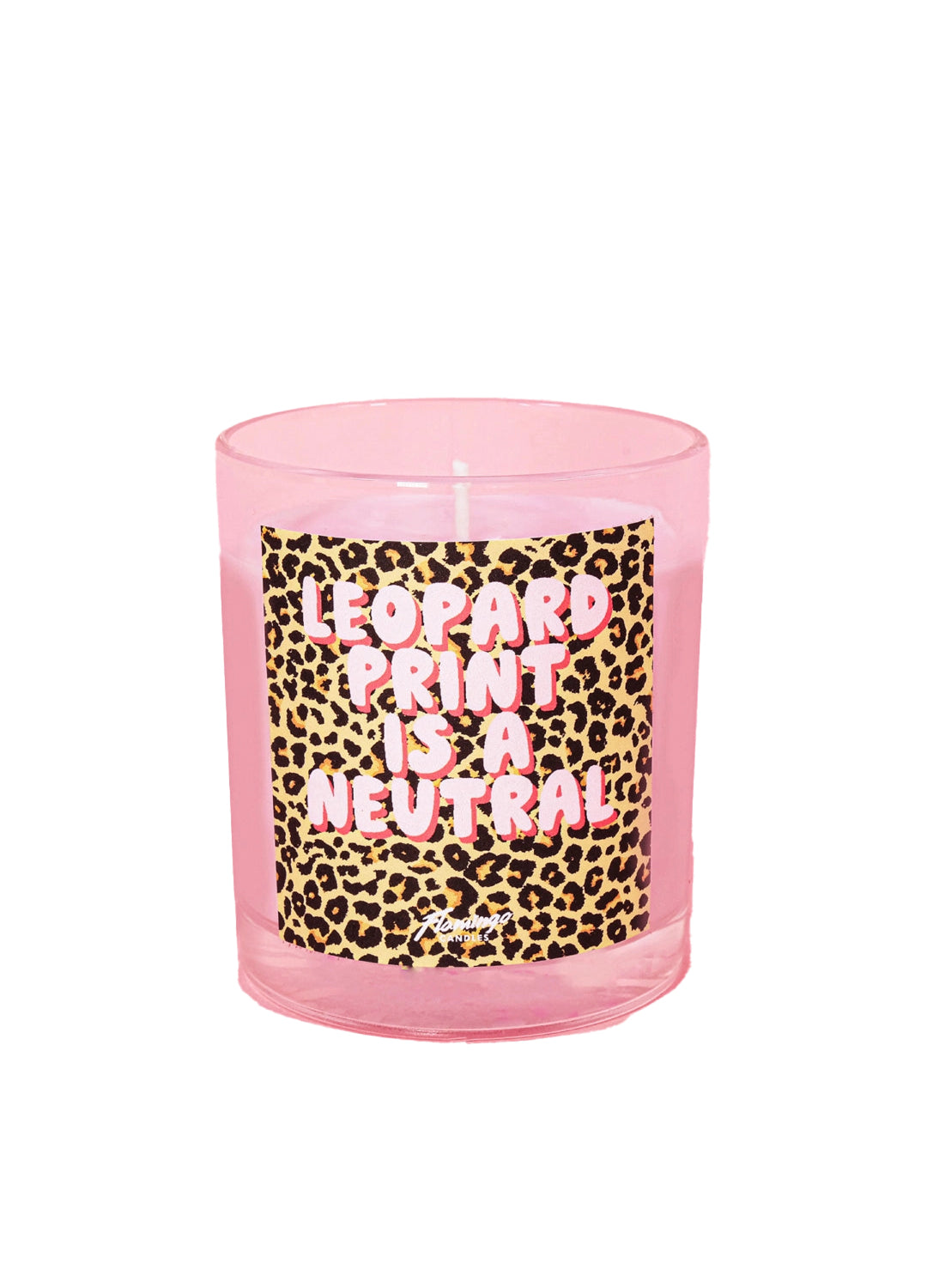 'Watermelon Leopard Print is a Neutral Leopard Print' Candle