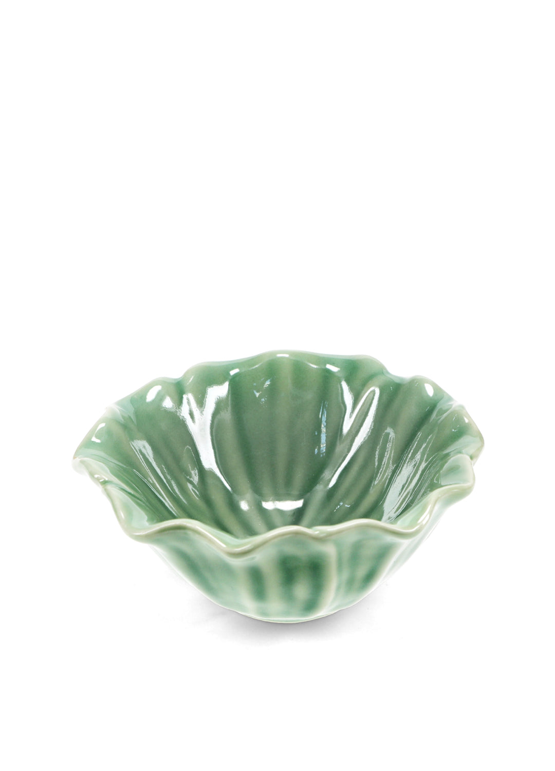 Ceramic flower bowl 13cm - Green
