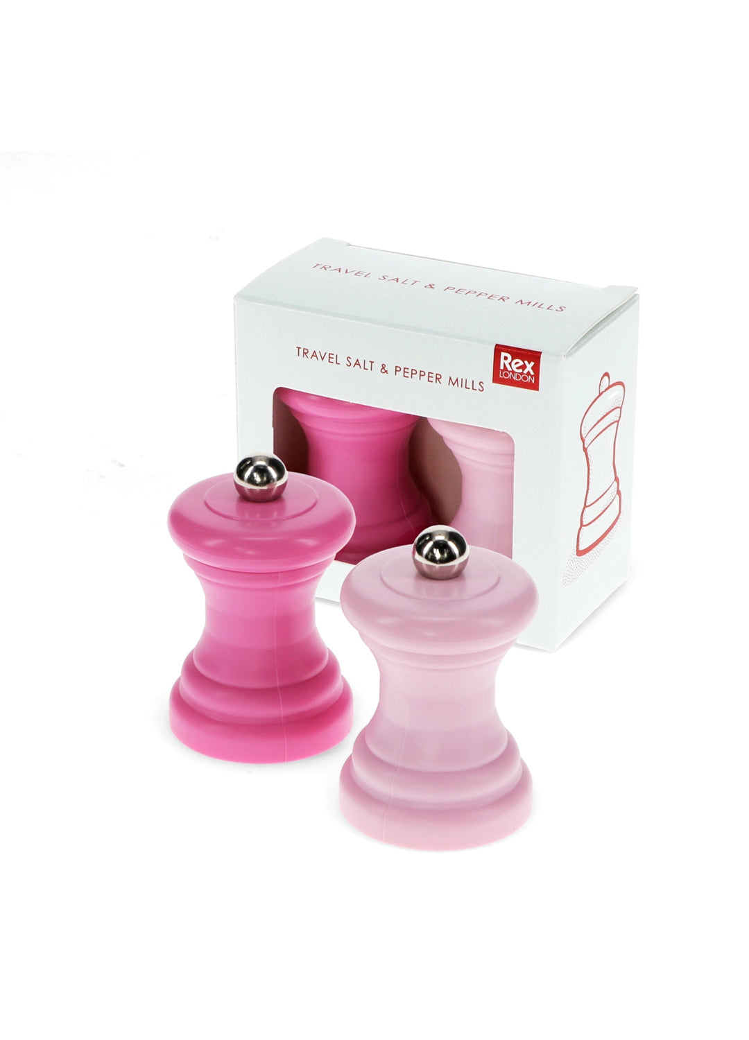 Travel Salt & Pepper Mill Set - Pink