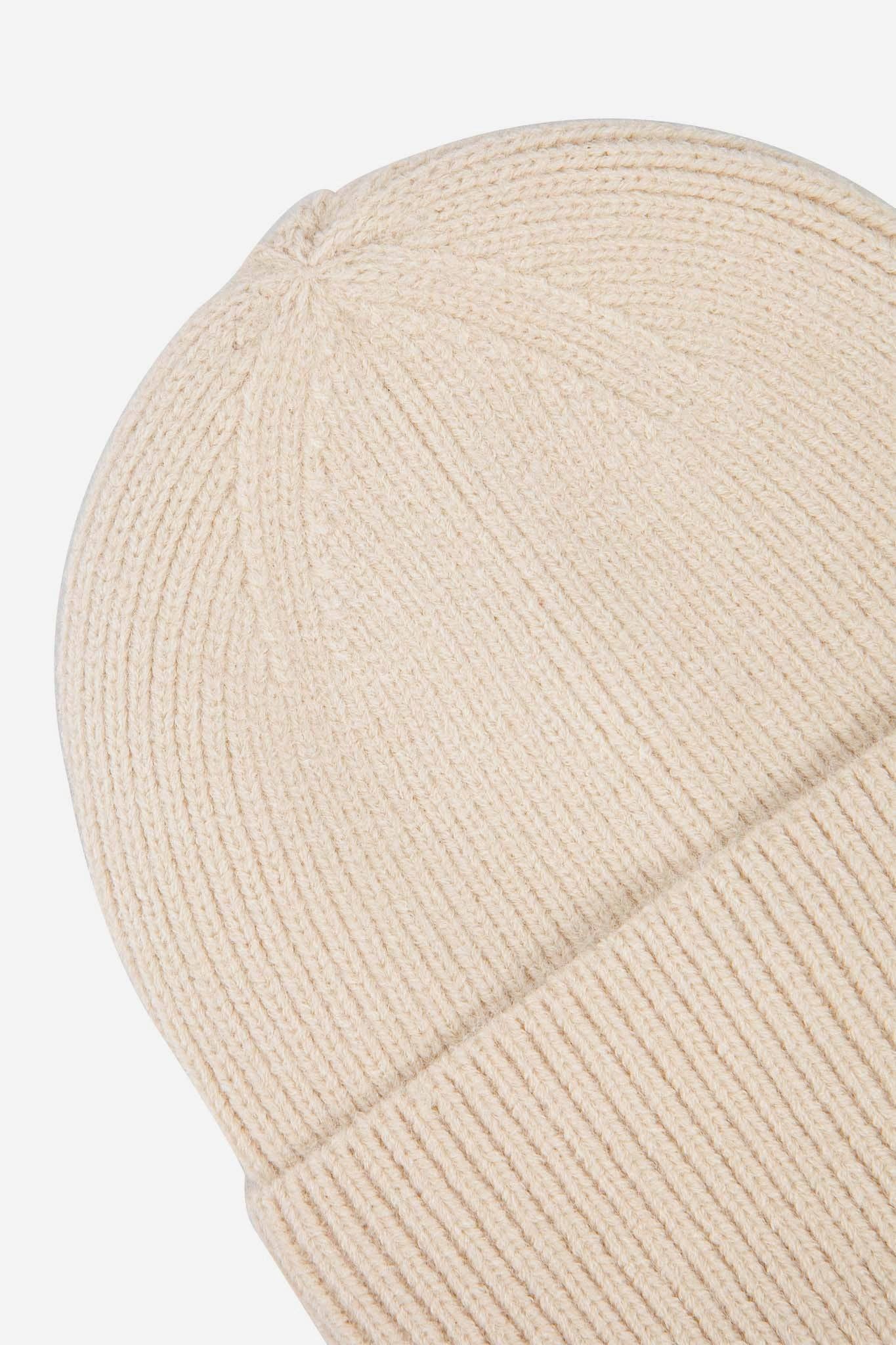 Ribbed Beanie Hat - Cream