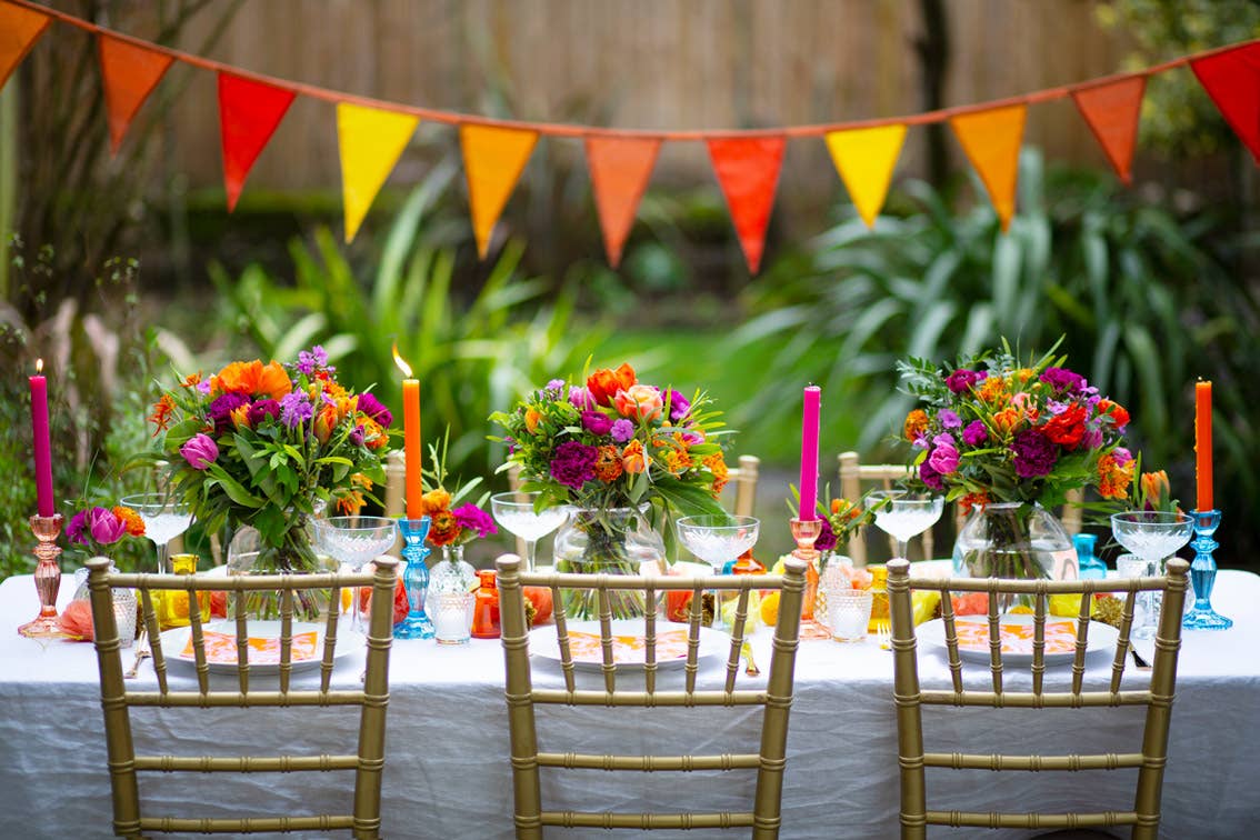 Glass Candle Holder - Blue