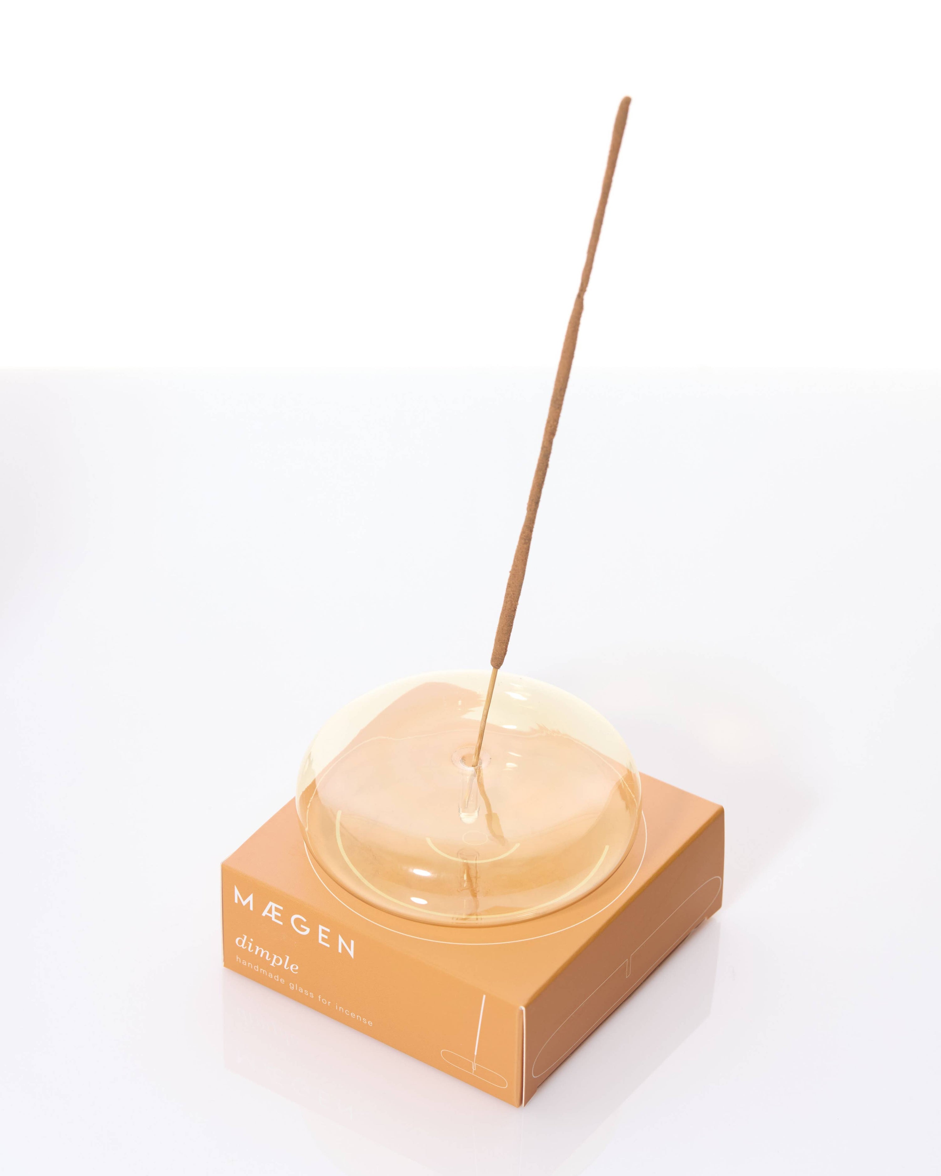 Maegen Dimple Incense Holder - Yellow