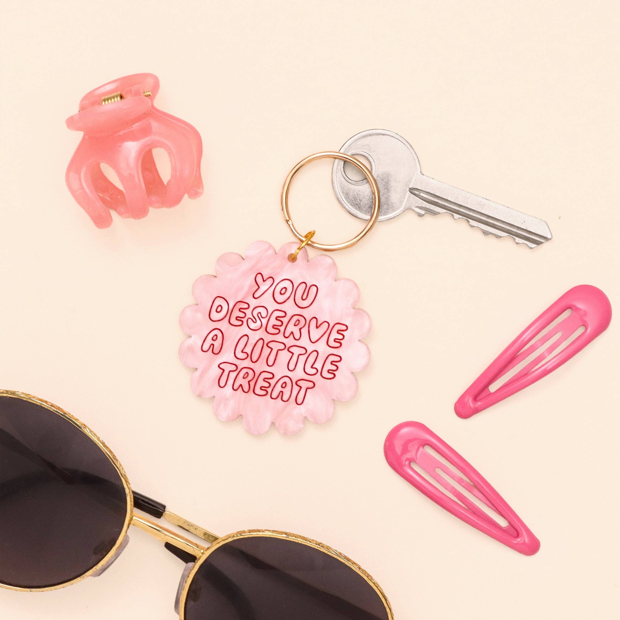 'You deserve a little treat' Keytag