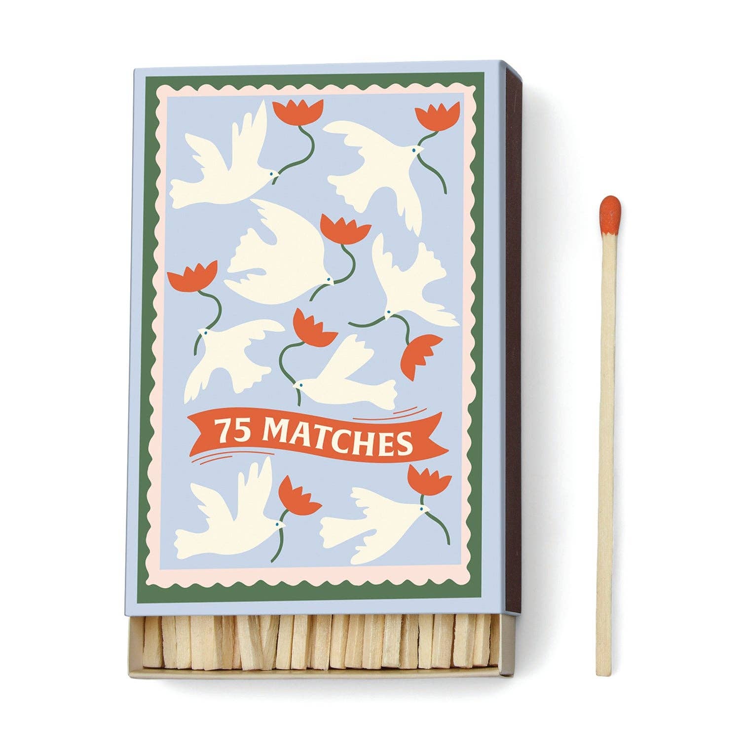 Boxed Matches - Flowers and Doves