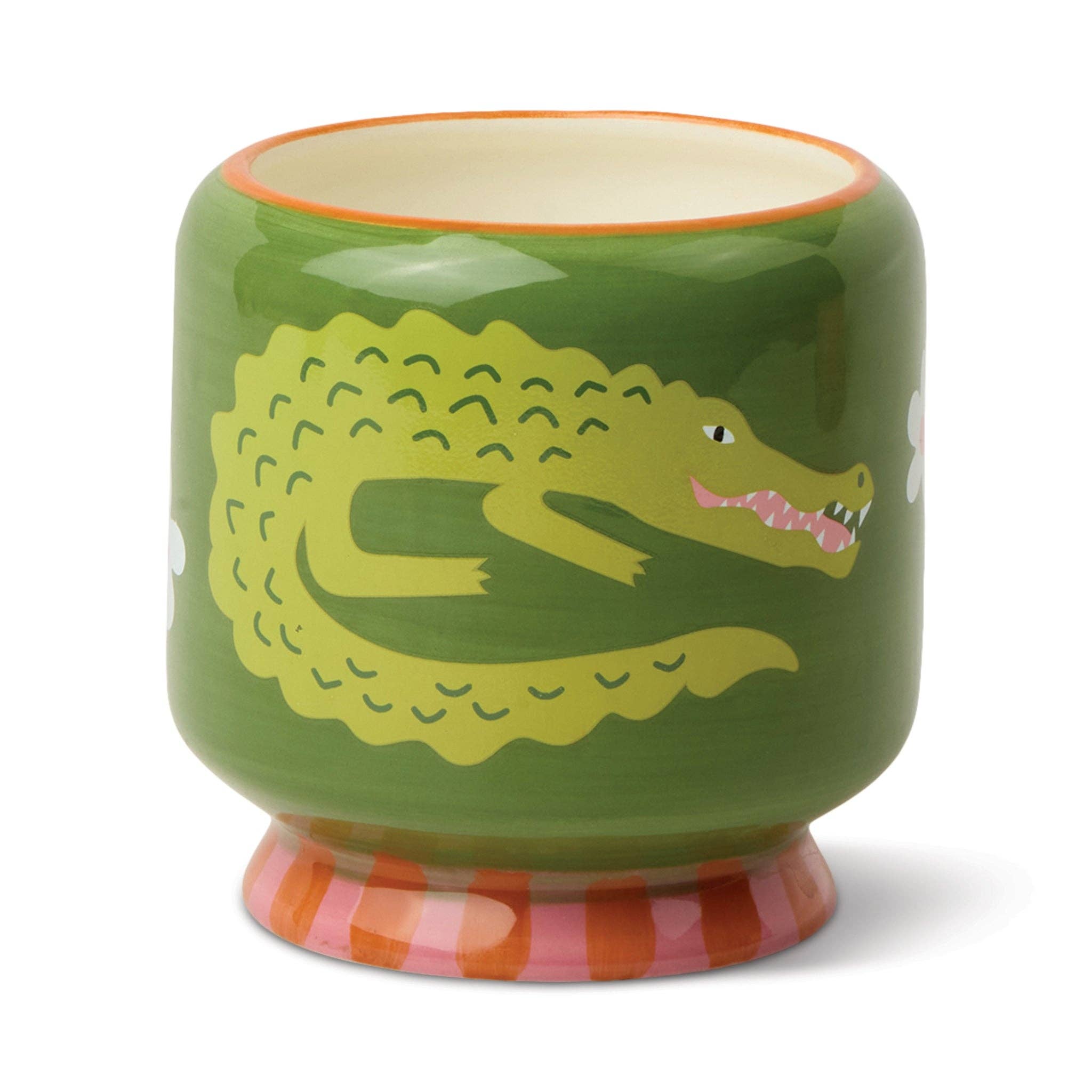 Paddywax Crocodile Ceramic Soy Wax Candle - Prickly Pear