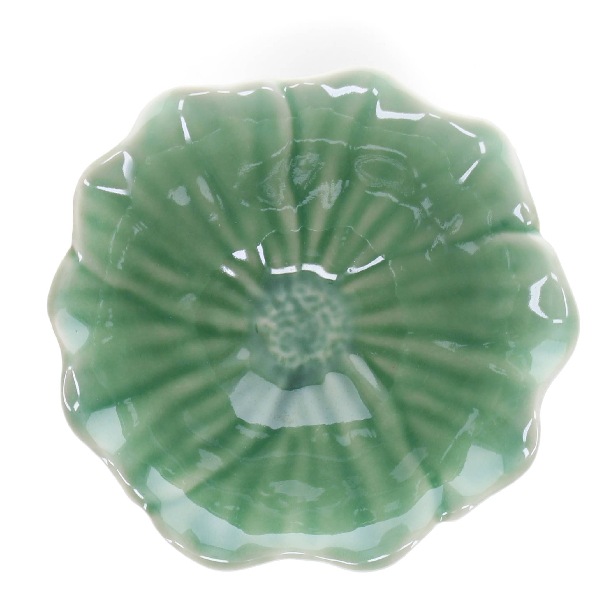 Ceramic flower bowl 13cm - Green