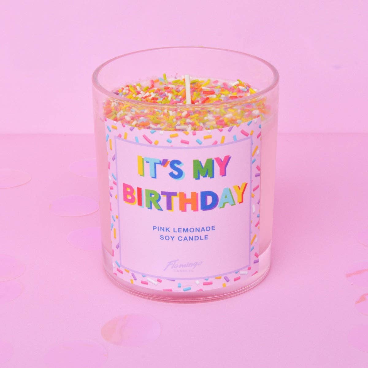 Pink Lemonade 'It's My Birthday' Soy Sprinkle Candle