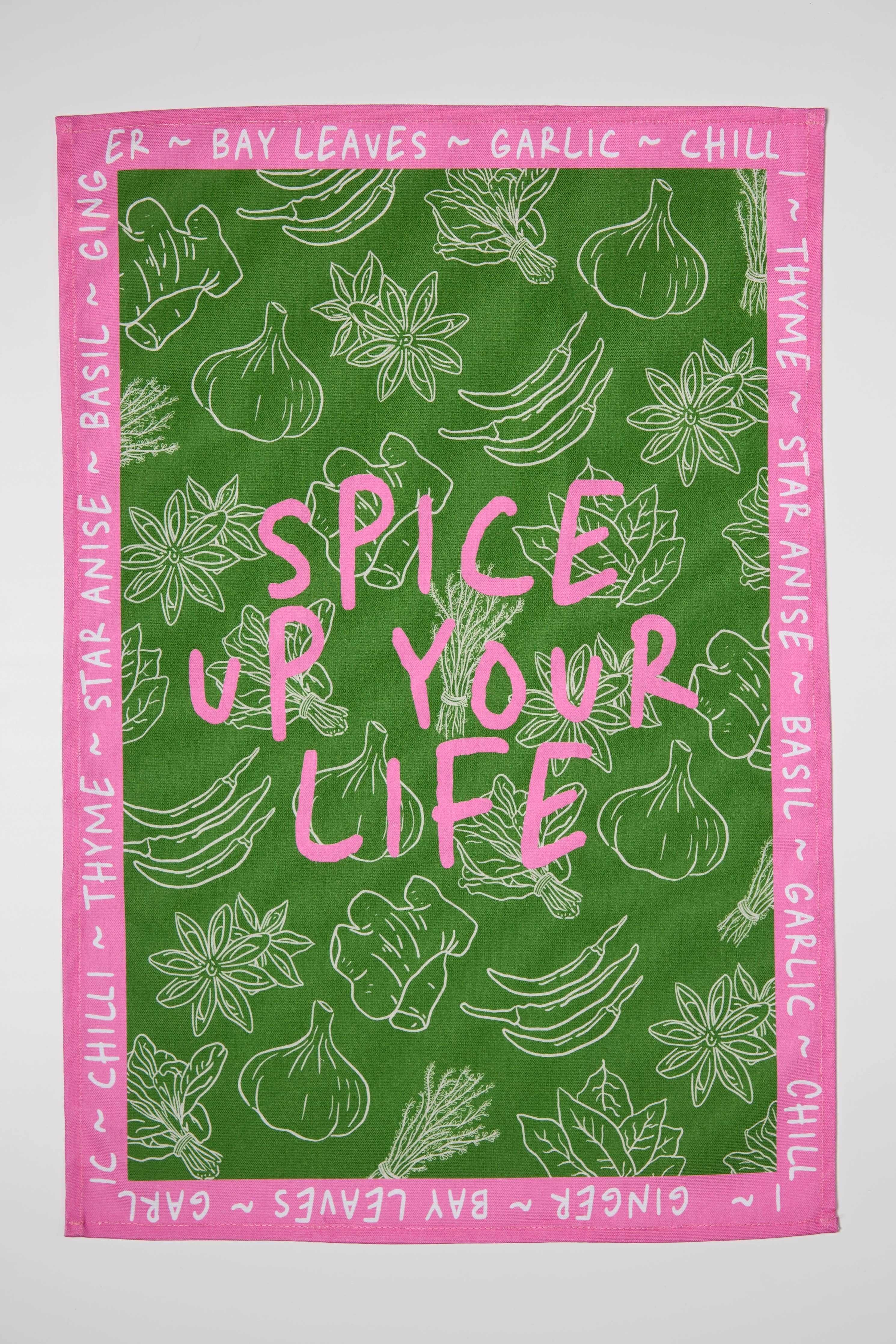 'Spice Up Your Life' Tea Towel