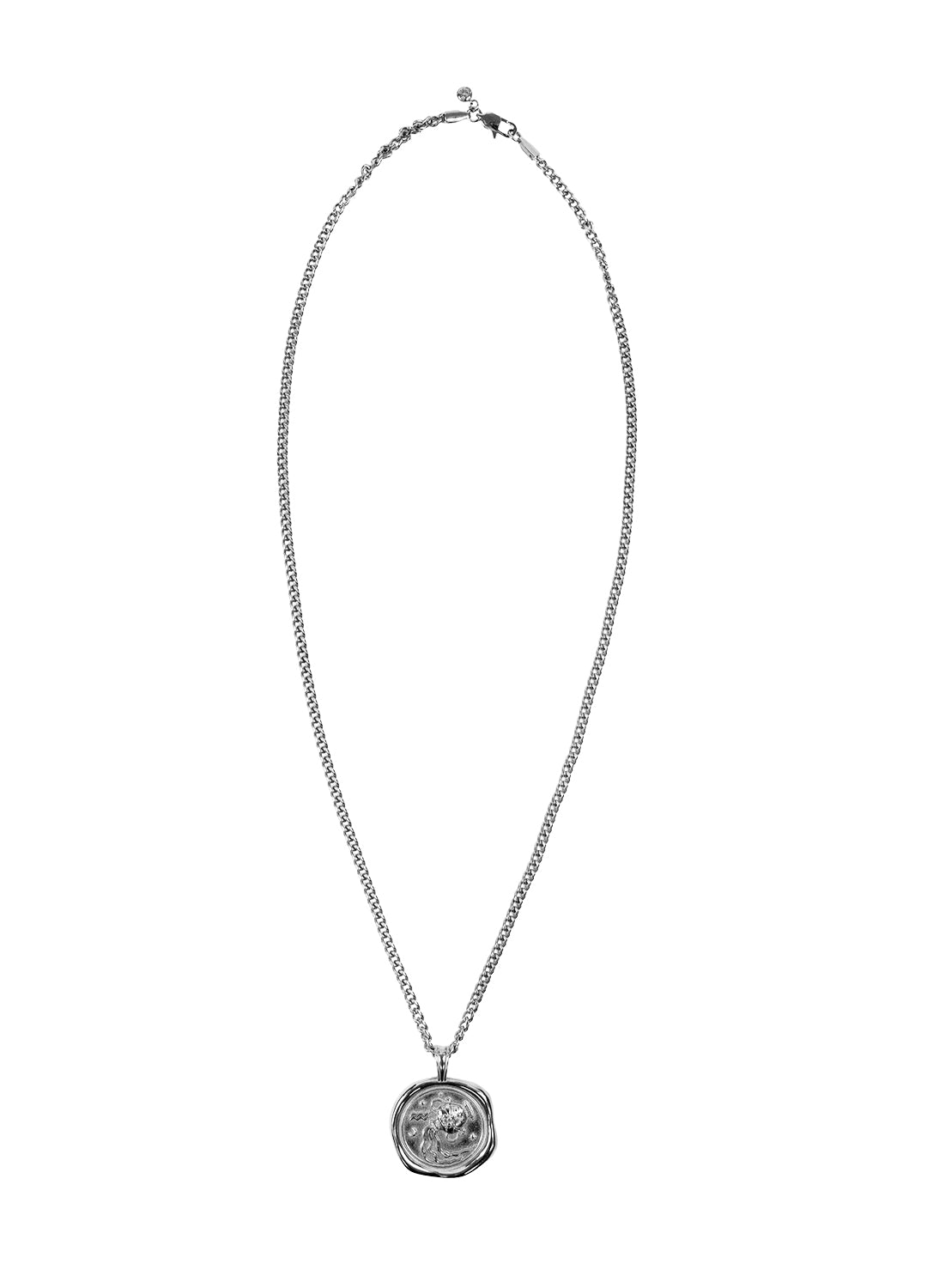 Silver Zodiac Medallion Necklace
