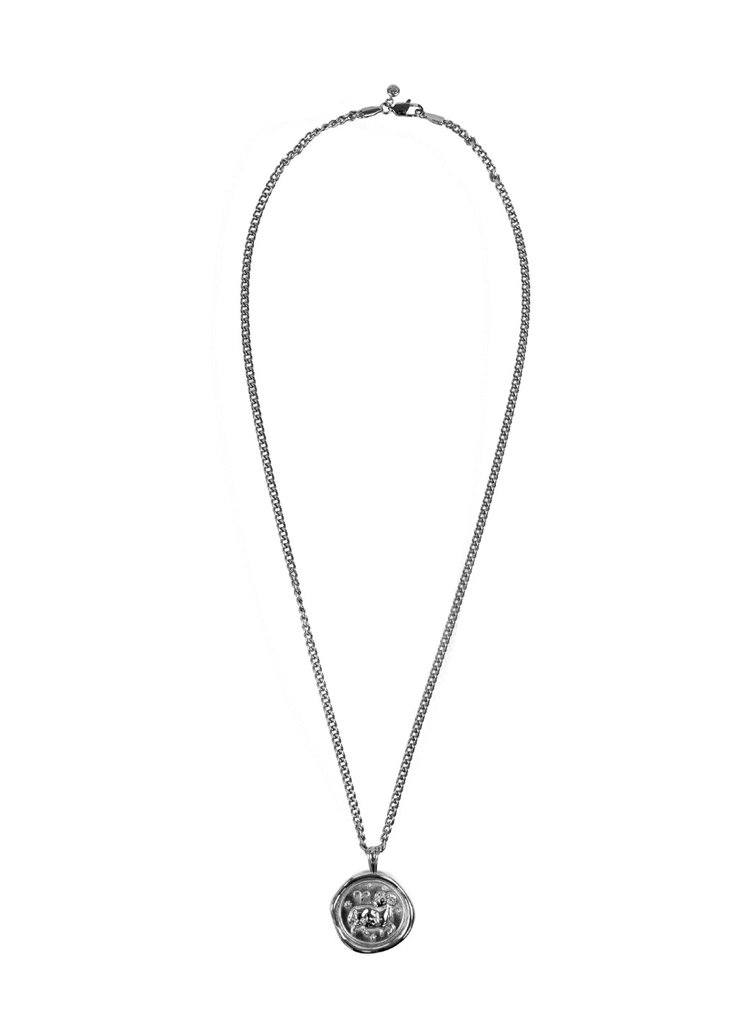 Silver Zodiac Medallion Necklace