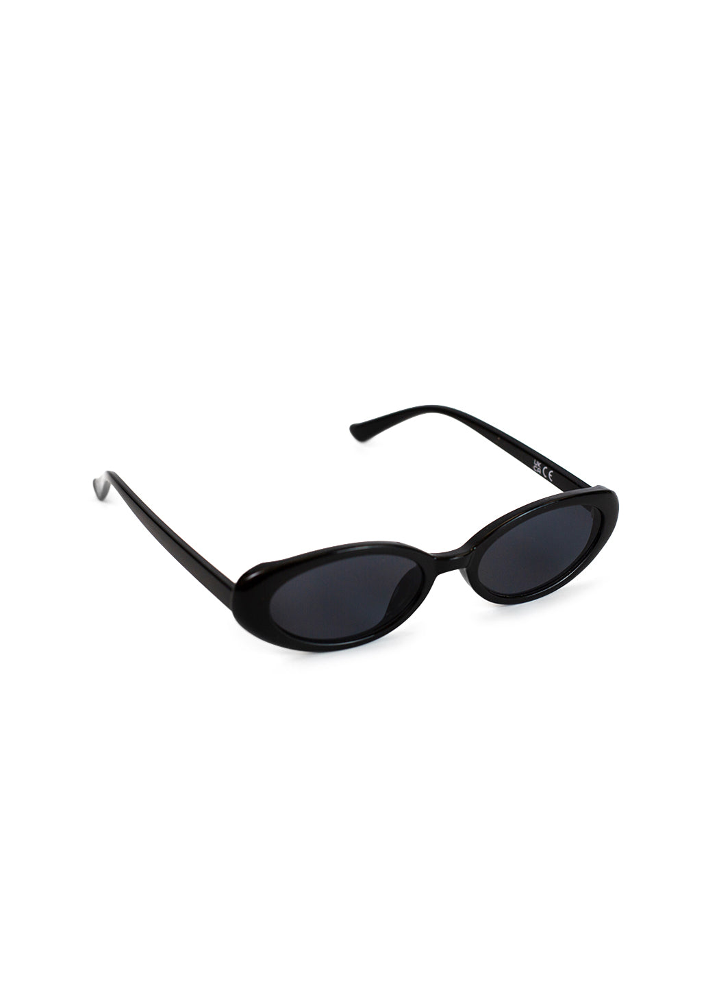 Black sunglasses on a white background